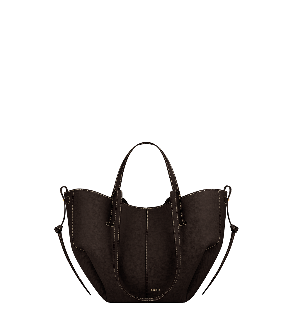 Polène | Bag - Cyme Mini - Textured Ebony – Polène CA
