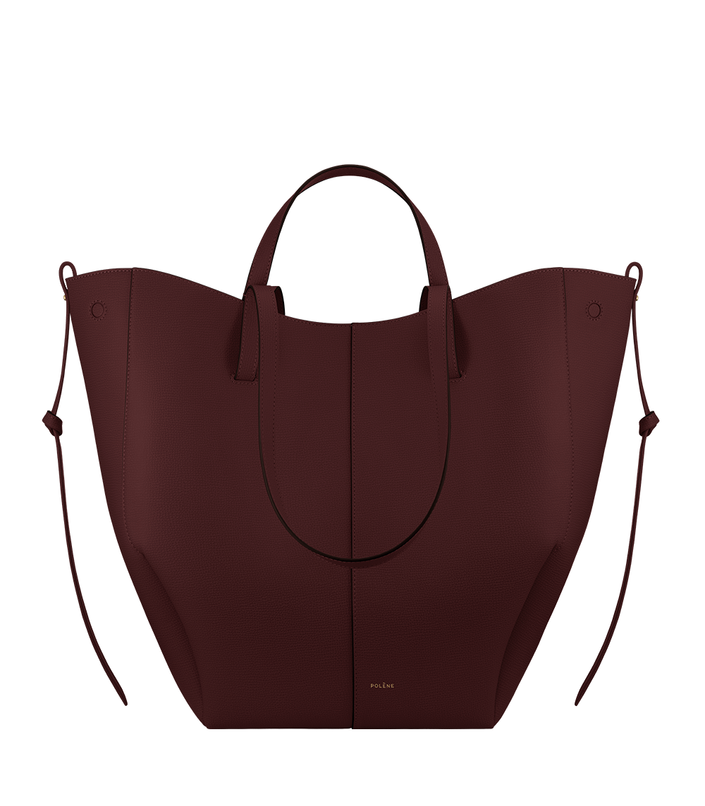 Polene cyme ポレーヌ シム Polène | Bag - Cyme Tote - Textured Black Cherry – Polène CA