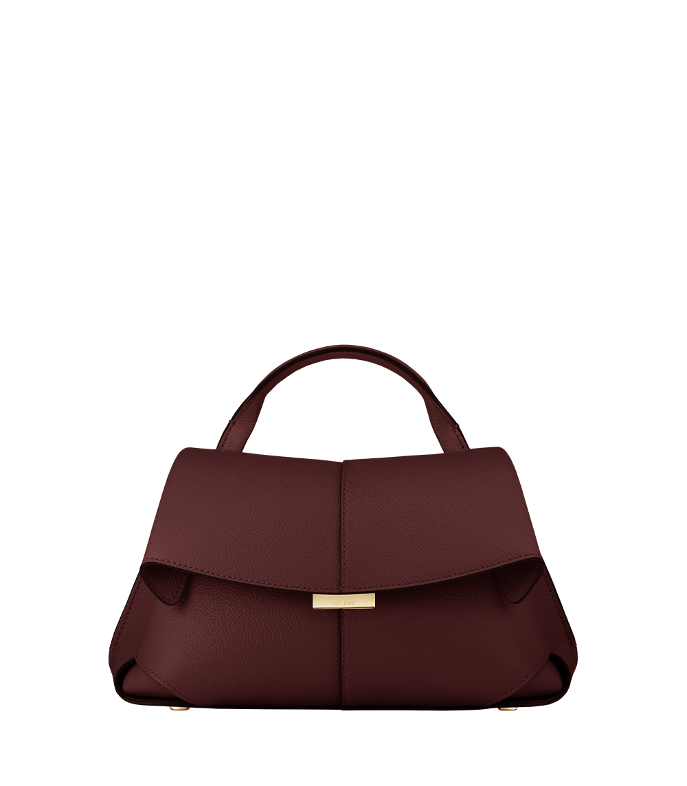 Polène | Bag - Mokki Mini - Textured Black Cherry – Polène CA