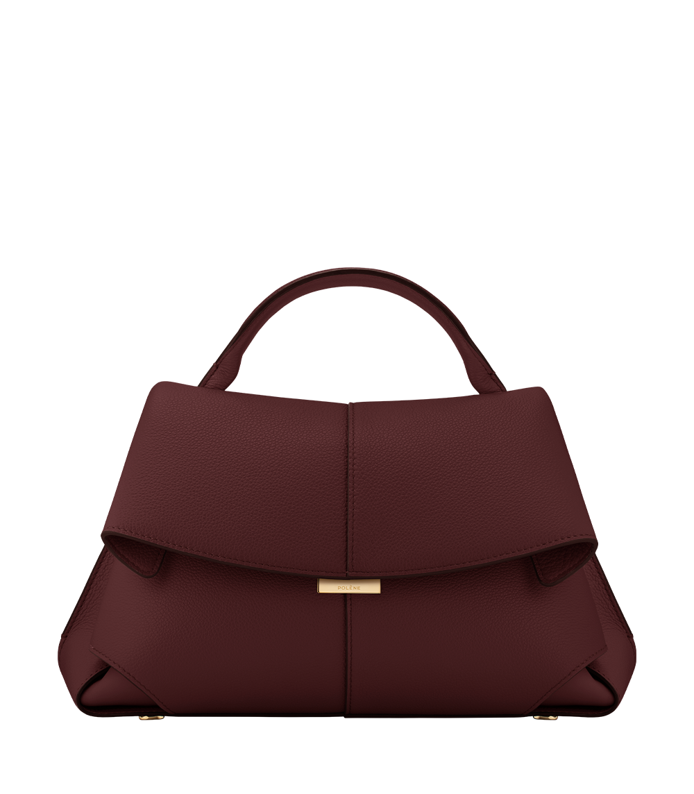 POLENE ポレーヌMokkiハンド&ショルダーバッグ レザー Polène | Bag - Mokki - Textured Black Cherry – Polène CA