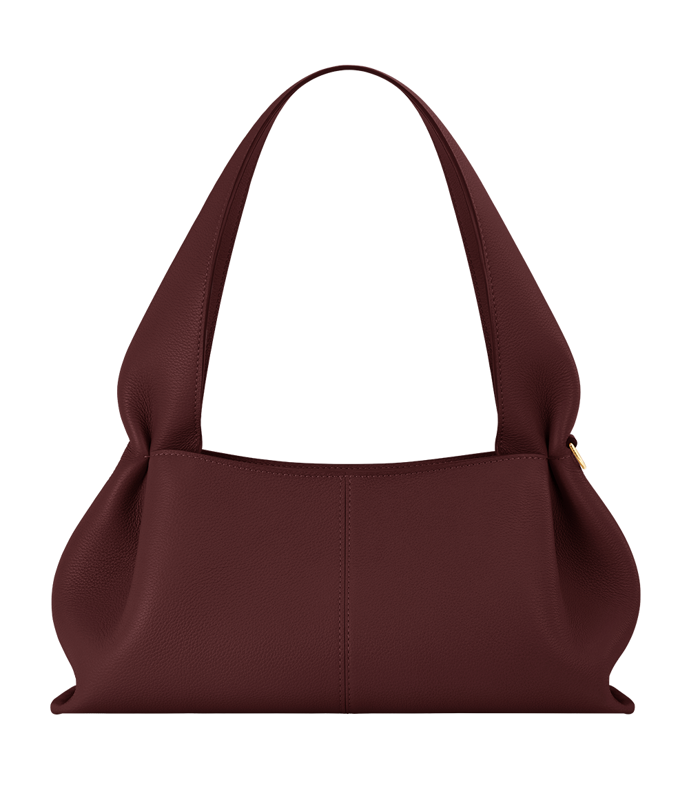 Polène | Bag - Numéro Neuf East-West - Textured Black Cherry