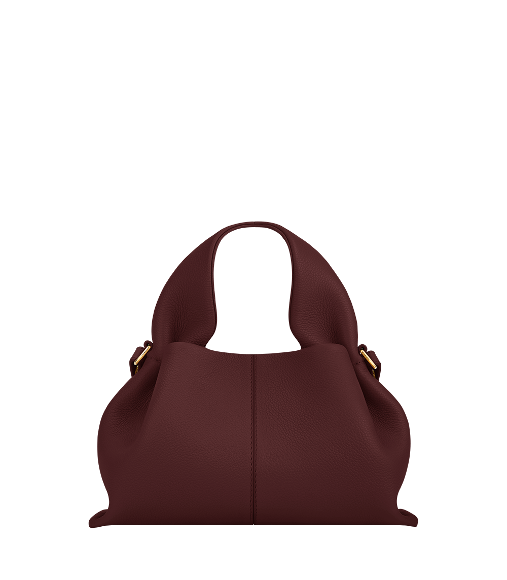 Polène | Bag - Numéro Neuf Mini - Textured Black Cherry – Polène CA