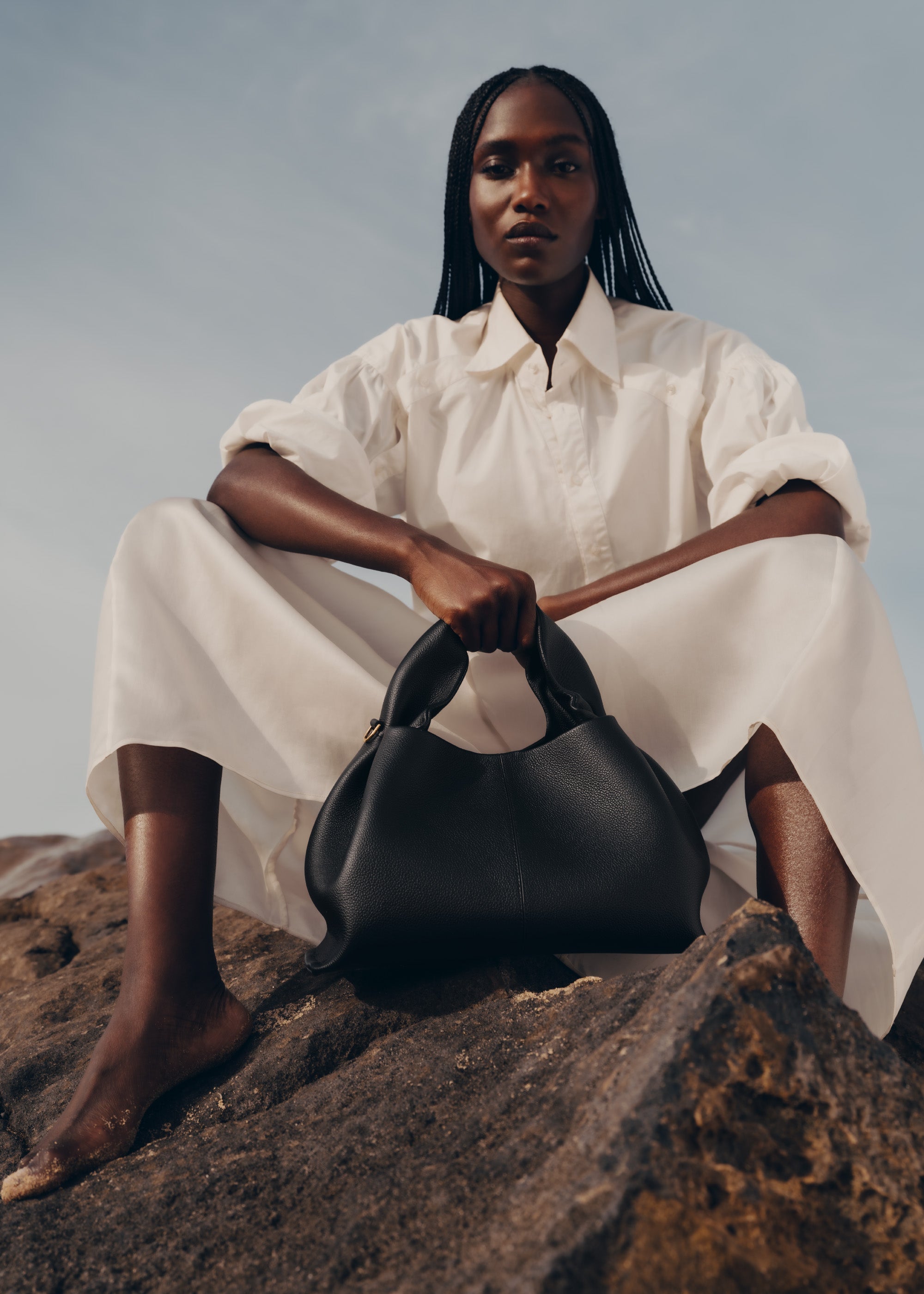 Polène | Bag - Numéro Neuf - Textured Black – Polène CA