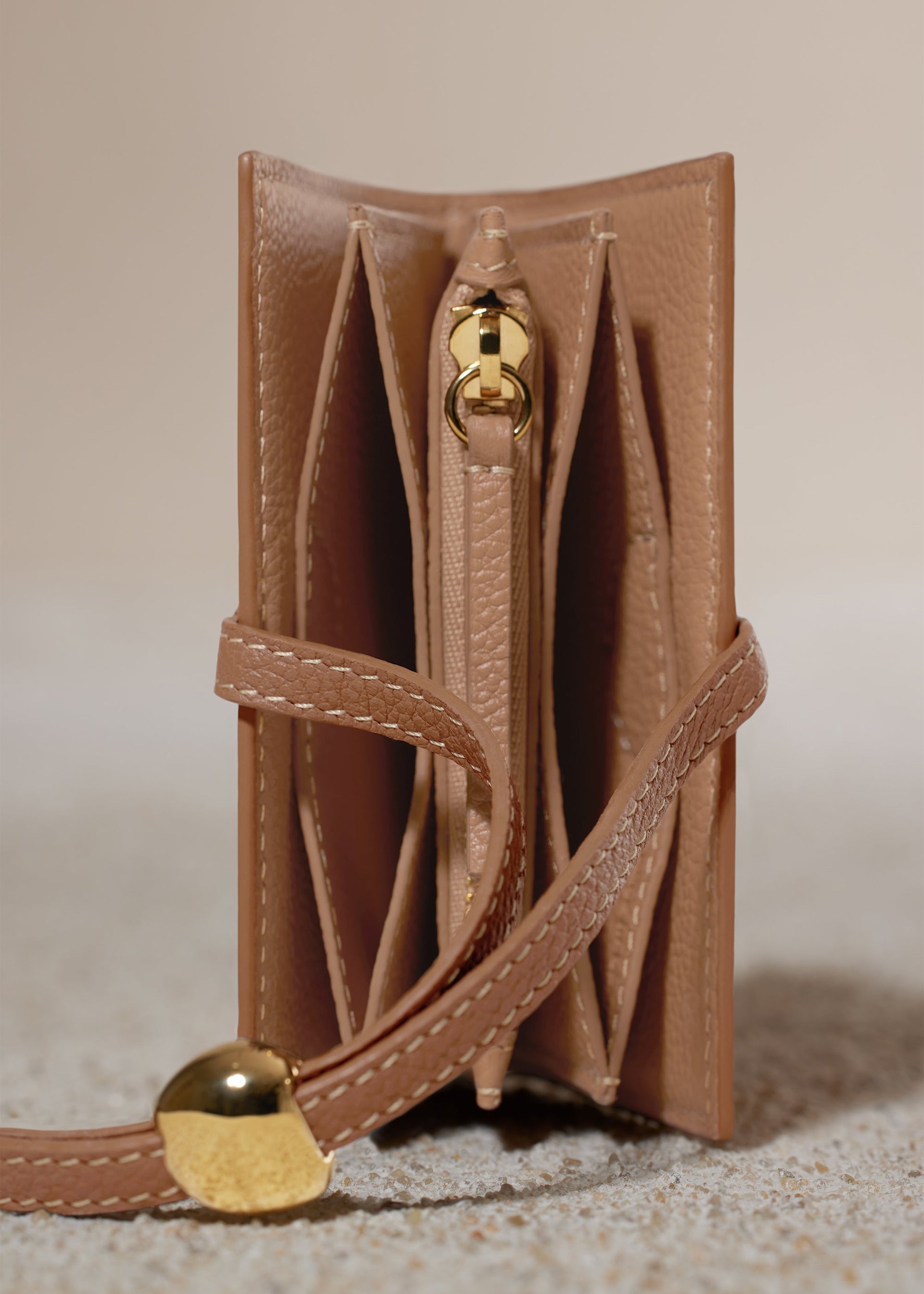 Porte cartes Kayé - Duo Camel Grainé