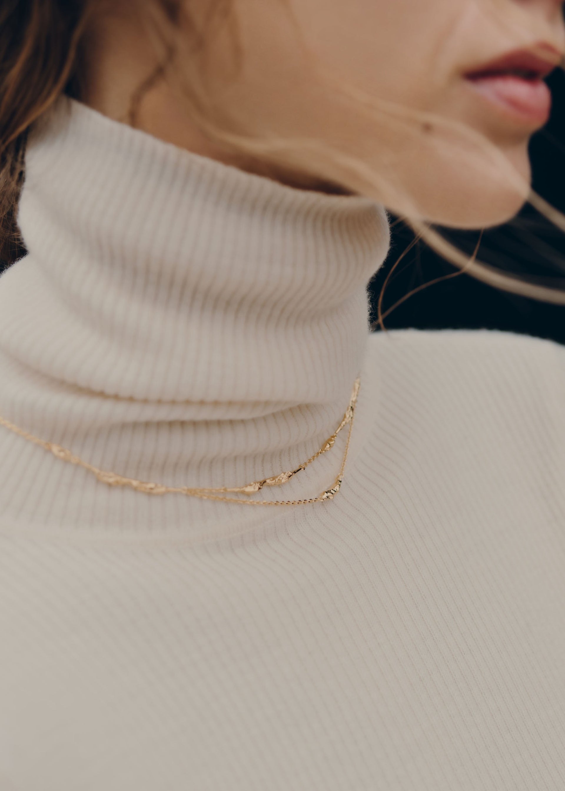 Double chaîne Eroz - Dorée à l’or 24 carats​