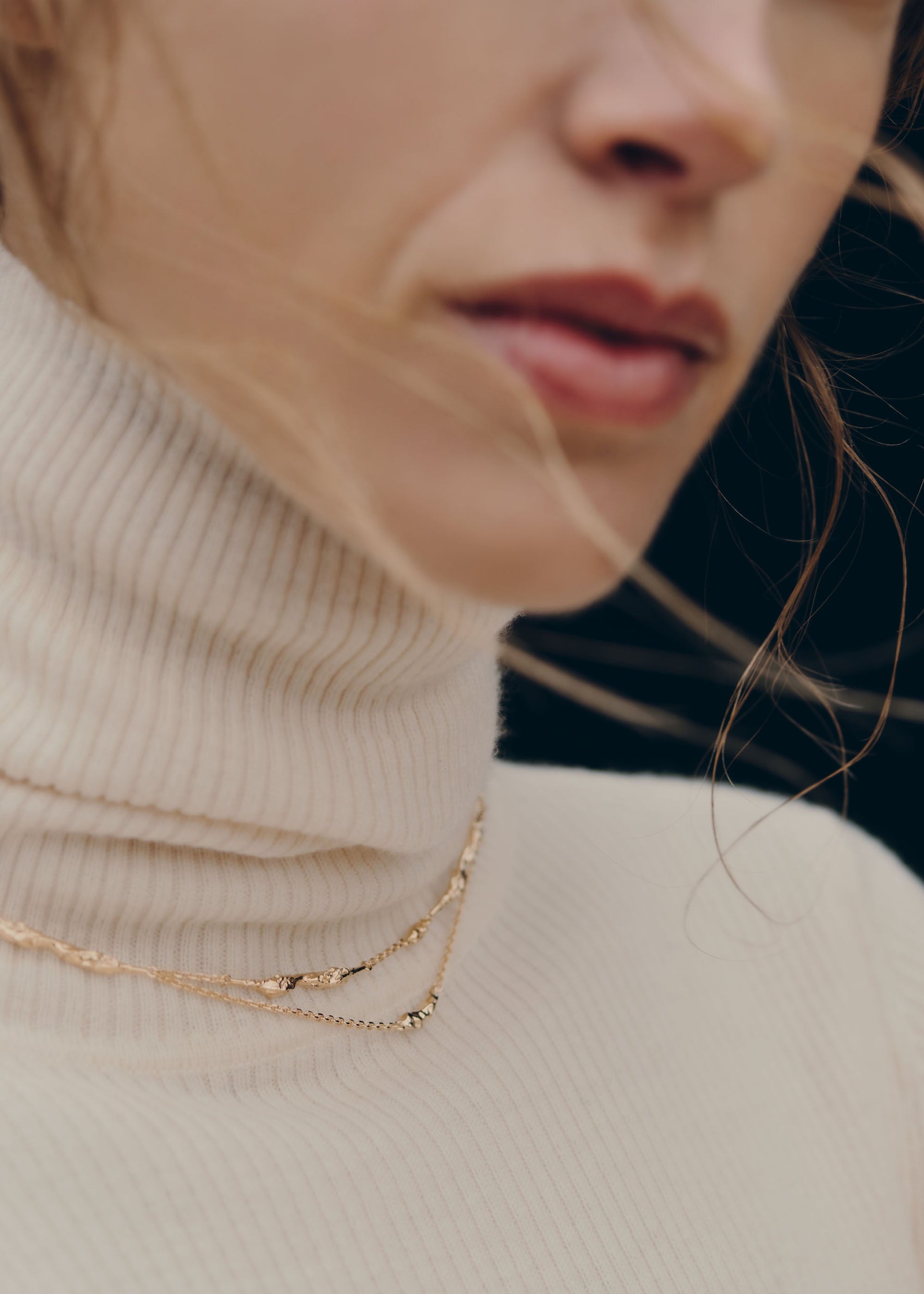 Double chaîne Eroz - Dorée à l’or 24 carats​