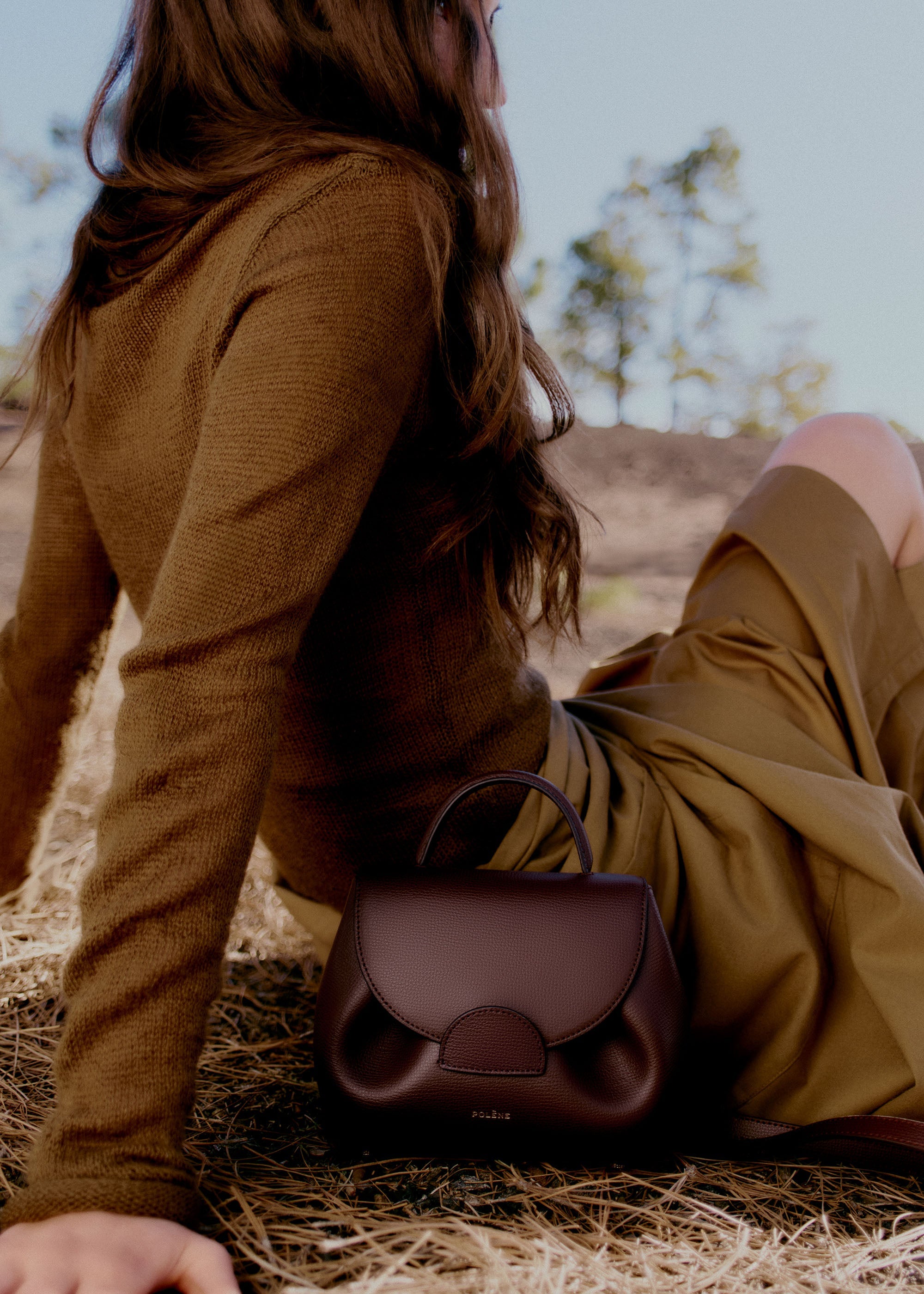 Polène | Bag - Numéro Un Nano - Textured Burgundy – Polène CA