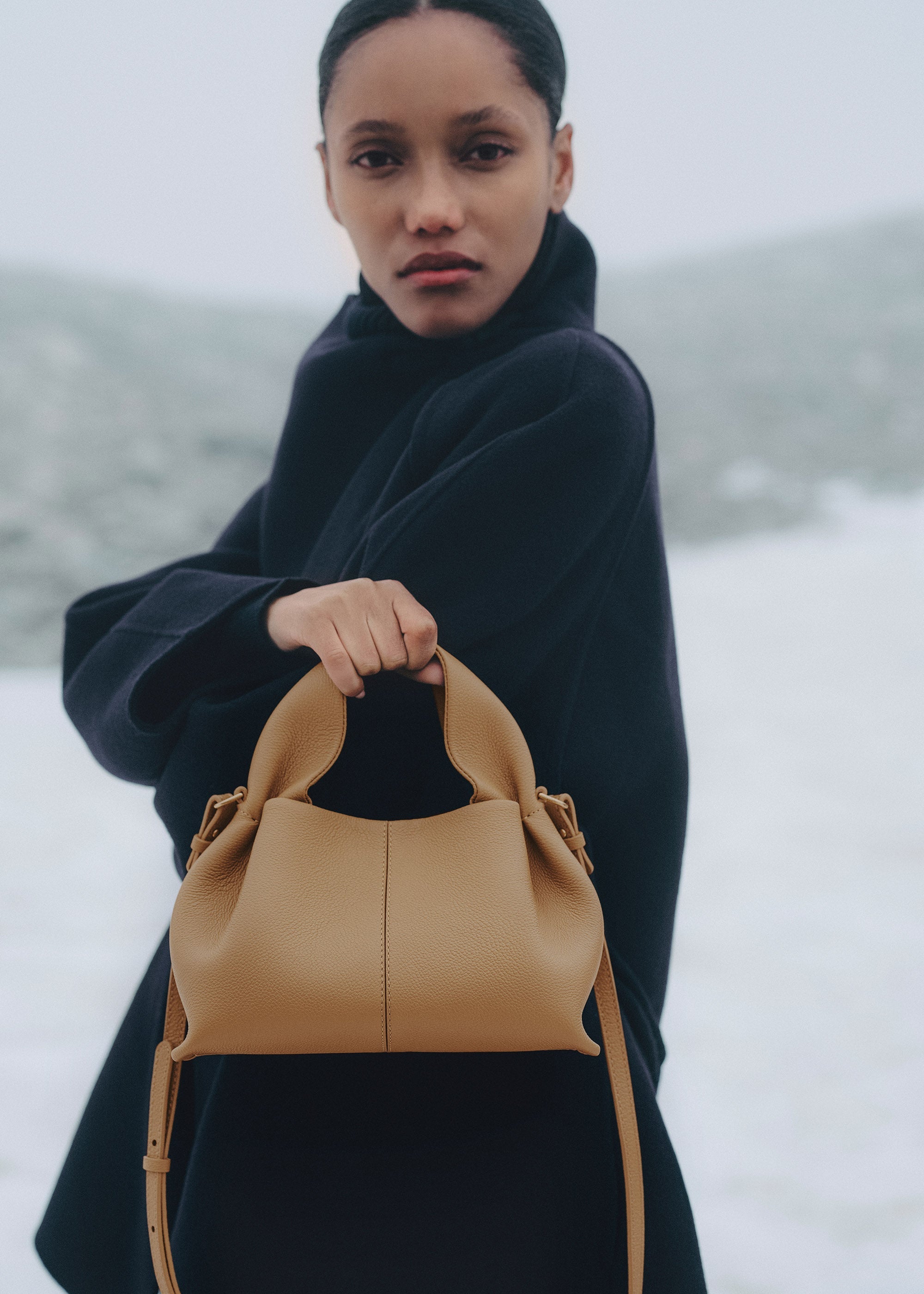 Polène | Bag - Numéro Neuf Mini - Textured Ocher – Polène CA