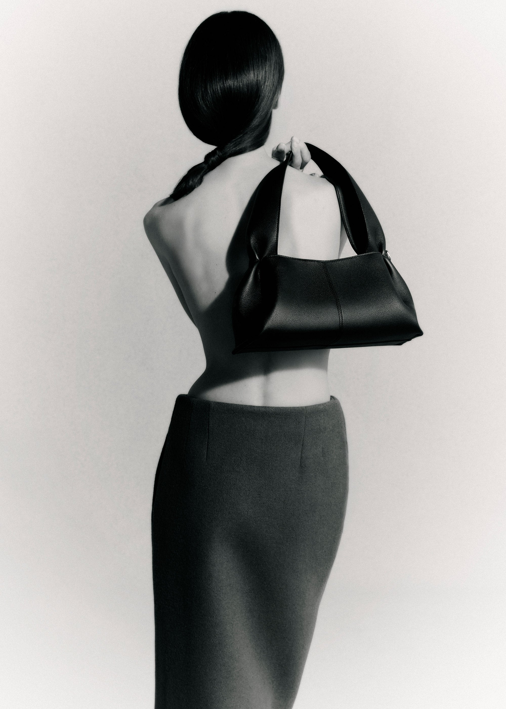 Polène | Bag - Numéro Neuf East-West - Textured Black – Polène CA