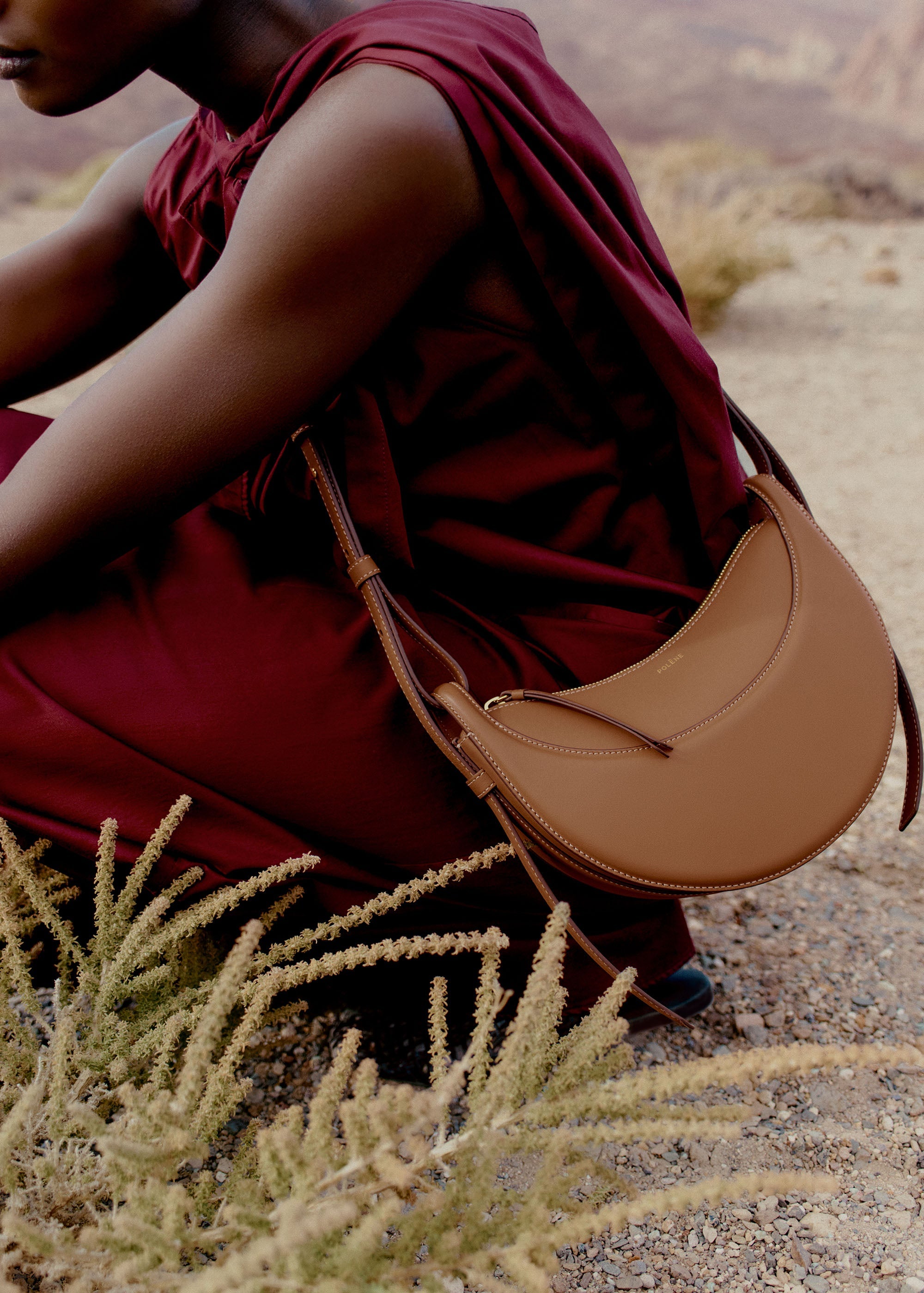 Polène | Bag - Numéro Dix - Smooth Camel – Polène CA