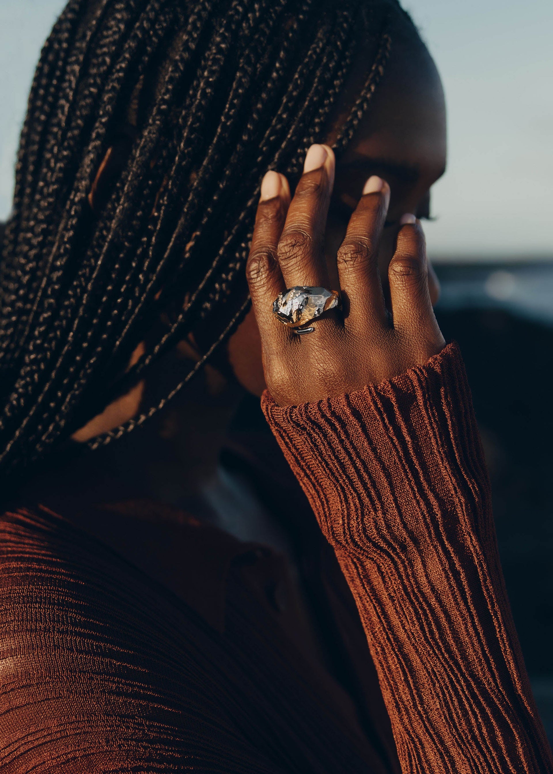 Bague Eroz - Duo palladium et dorure 24 carats​