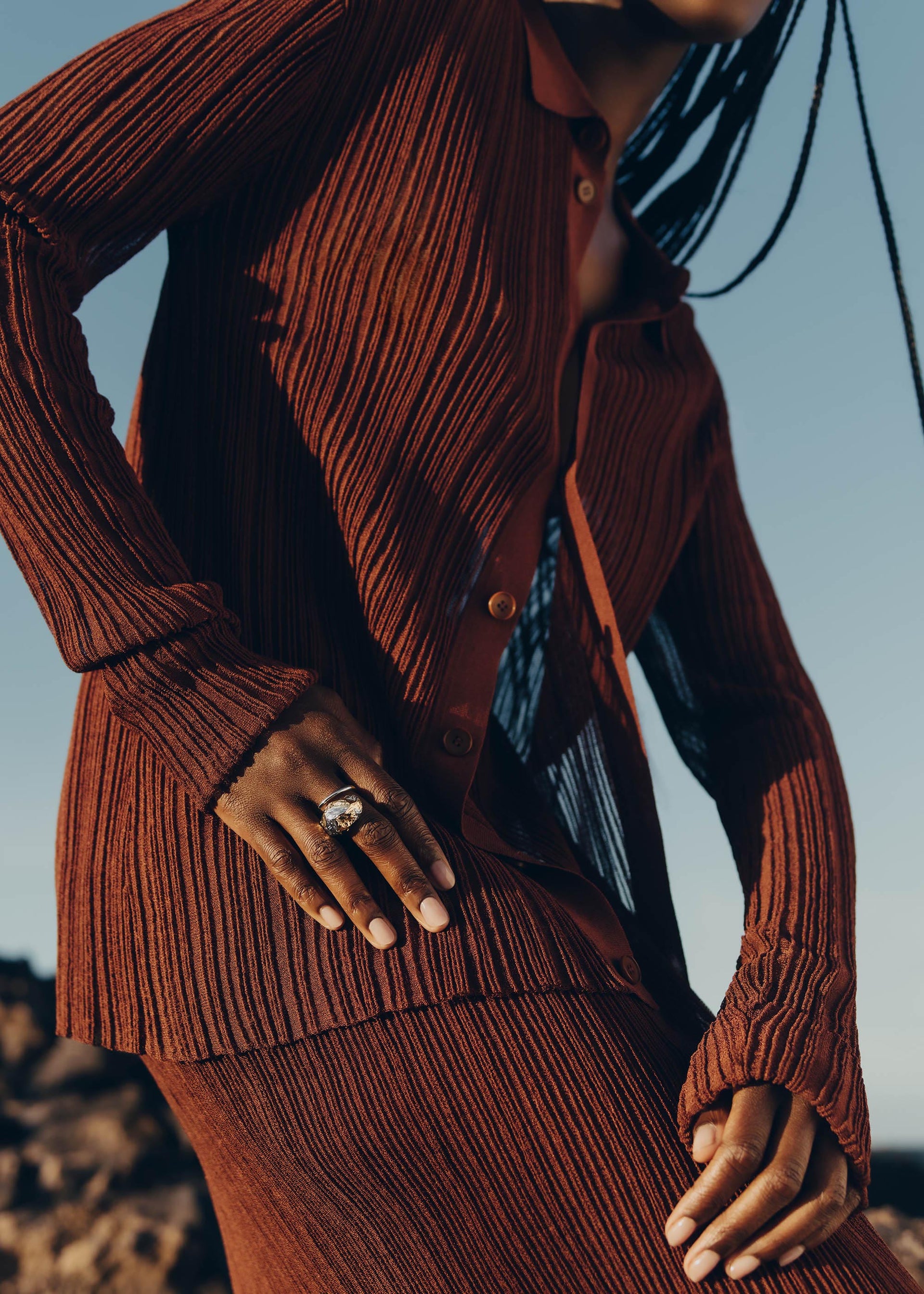 Bague Eroz - Duo palladium et dorure 24 carats​