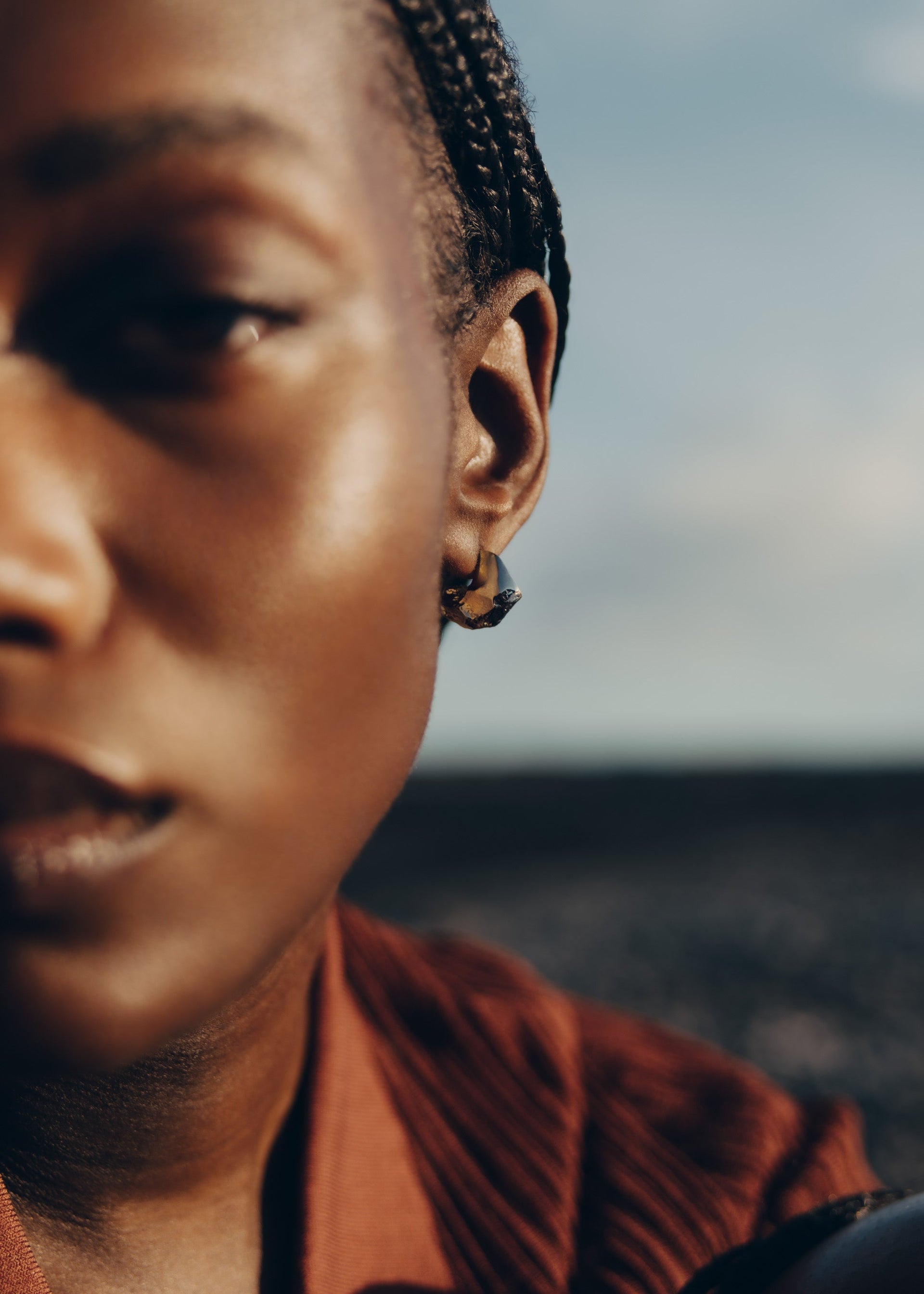 Puces d’oreilles Eroz​ - Duo palladium et dorure 24 carats​