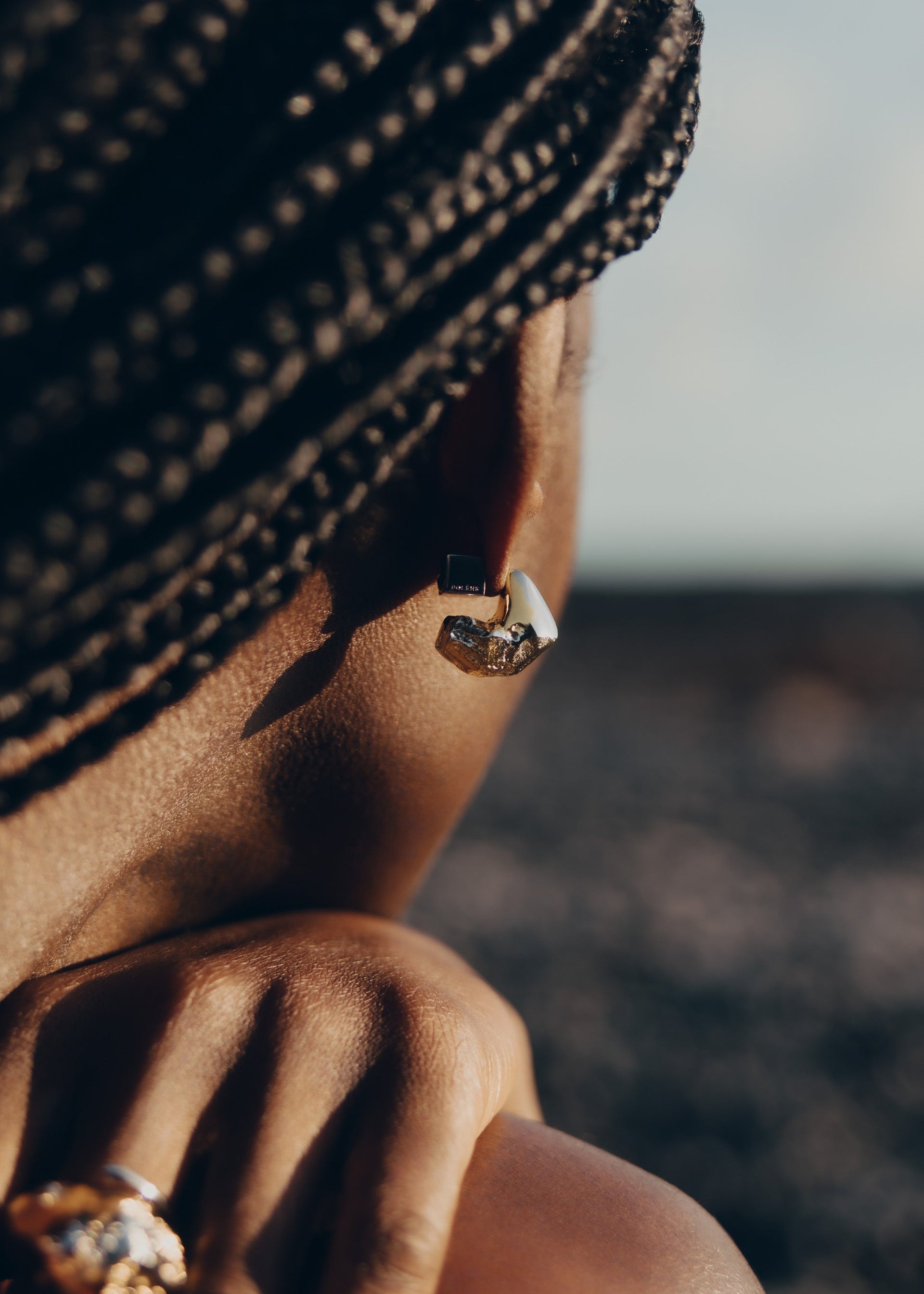 Puces d’oreilles Eroz​ - Duo palladium et dorure 24 carats​