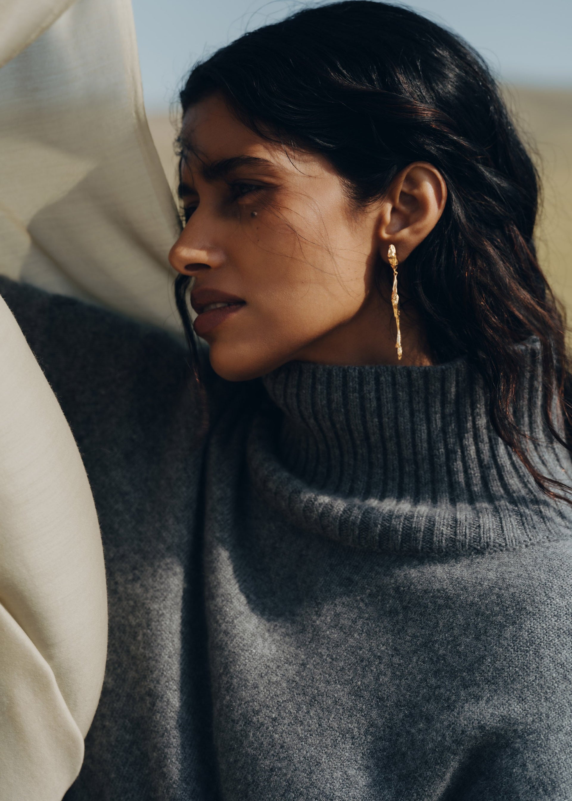 Boucles d'oreilles pendantes Eroz - Dorée à l’or 24 carats