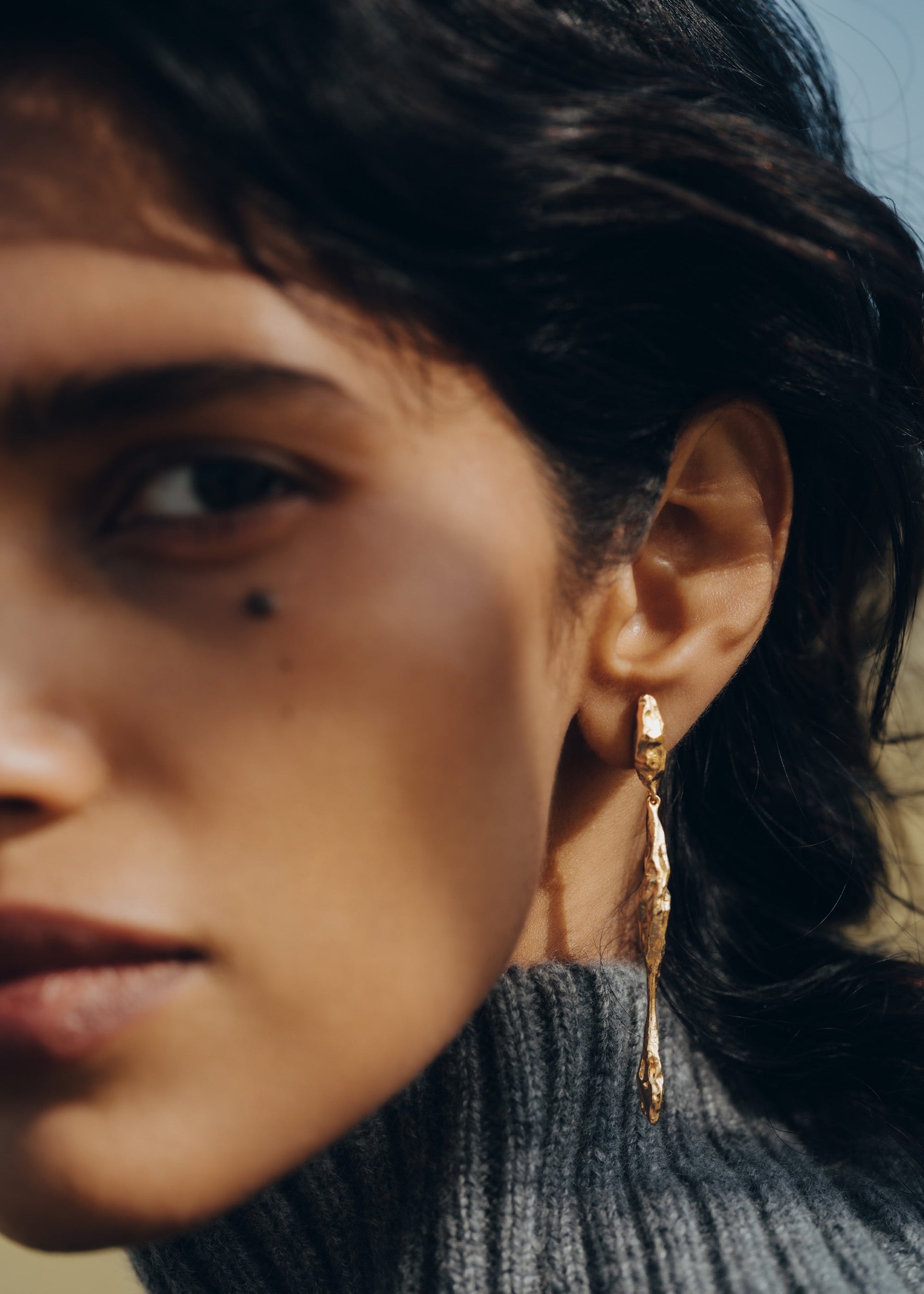 Boucles d'oreilles pendantes Eroz - Dorée à l’or 24 carats