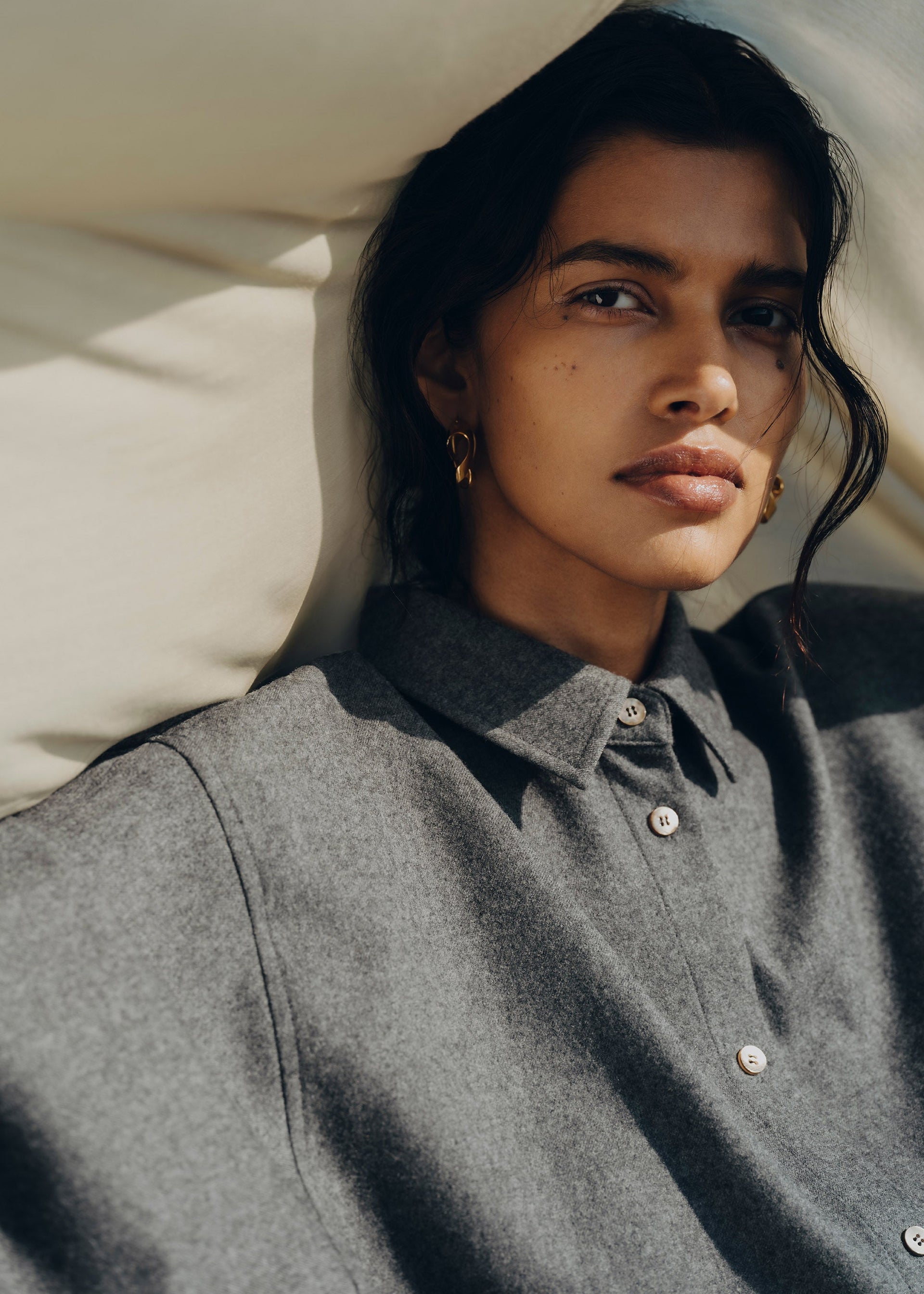 Créoles ondulées Éole - Dorée à l’or 24 carats