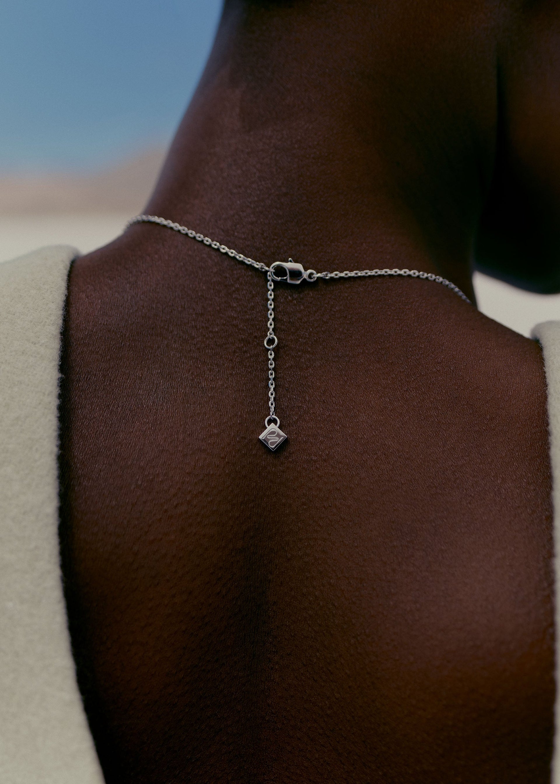 Double chaîne Eroz - Argentée en laiton rhodié