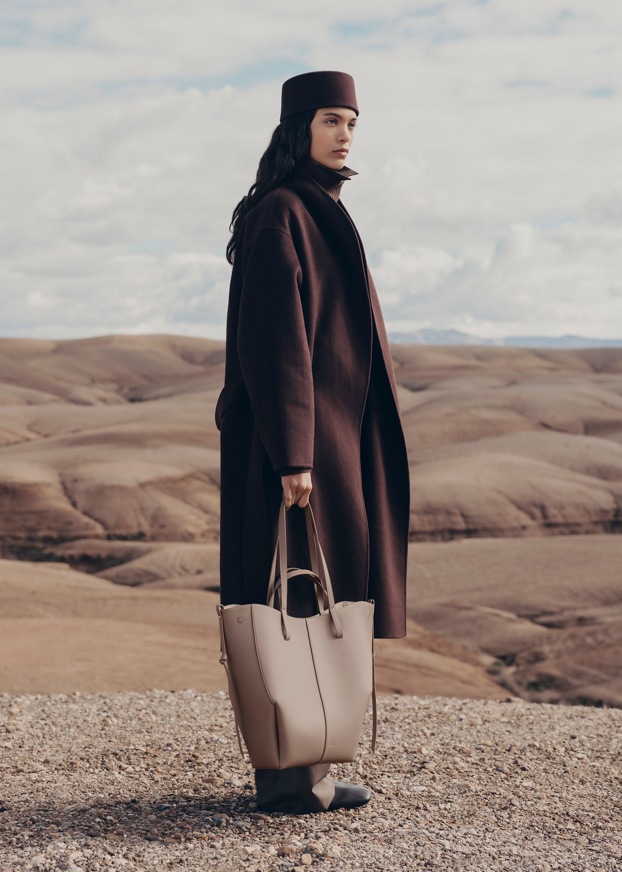 Polène | Bag - Cyme Tote - Textured Taupe – Polène CA
