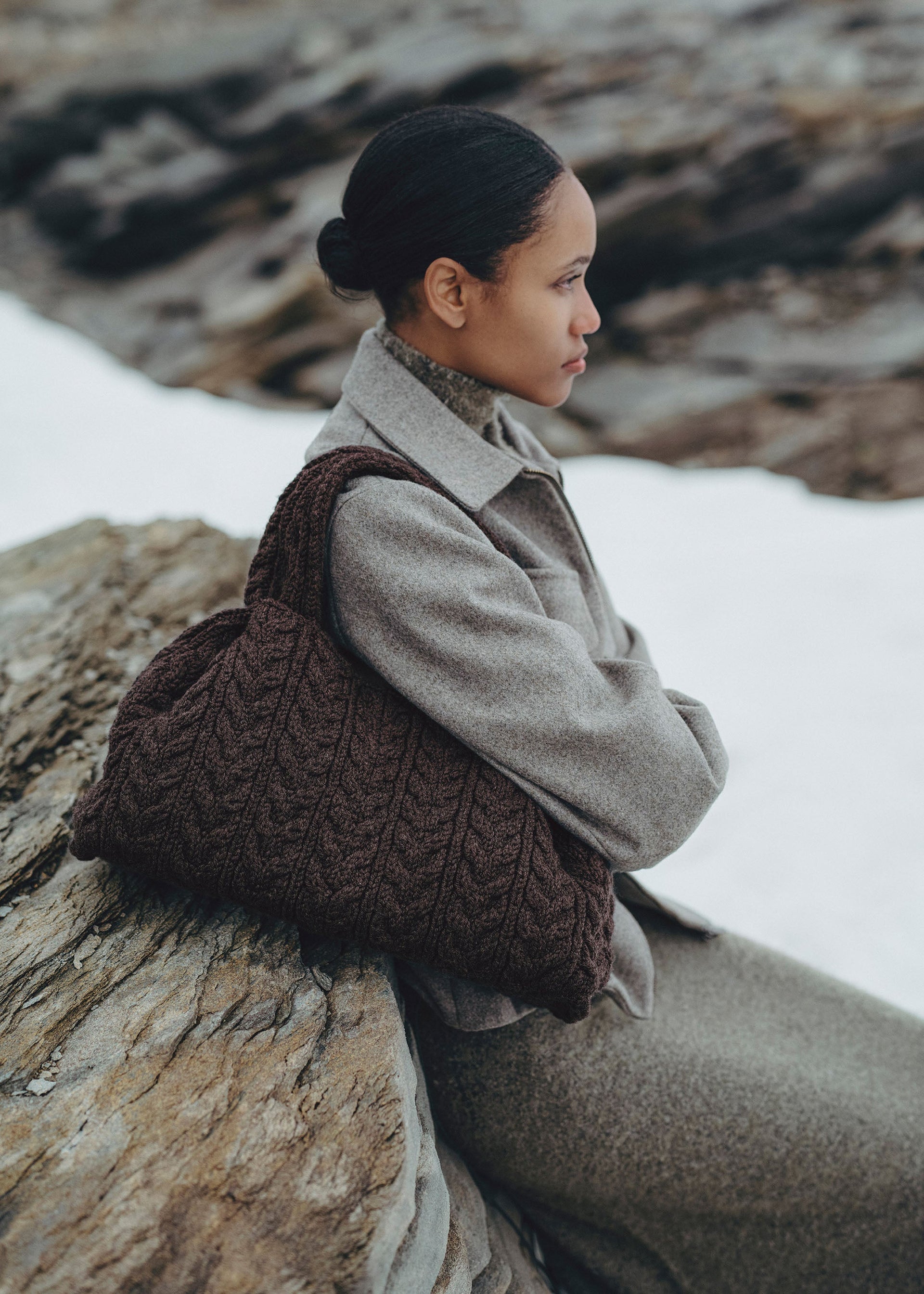 Numéro Neuf Large - Mérinos Ébène