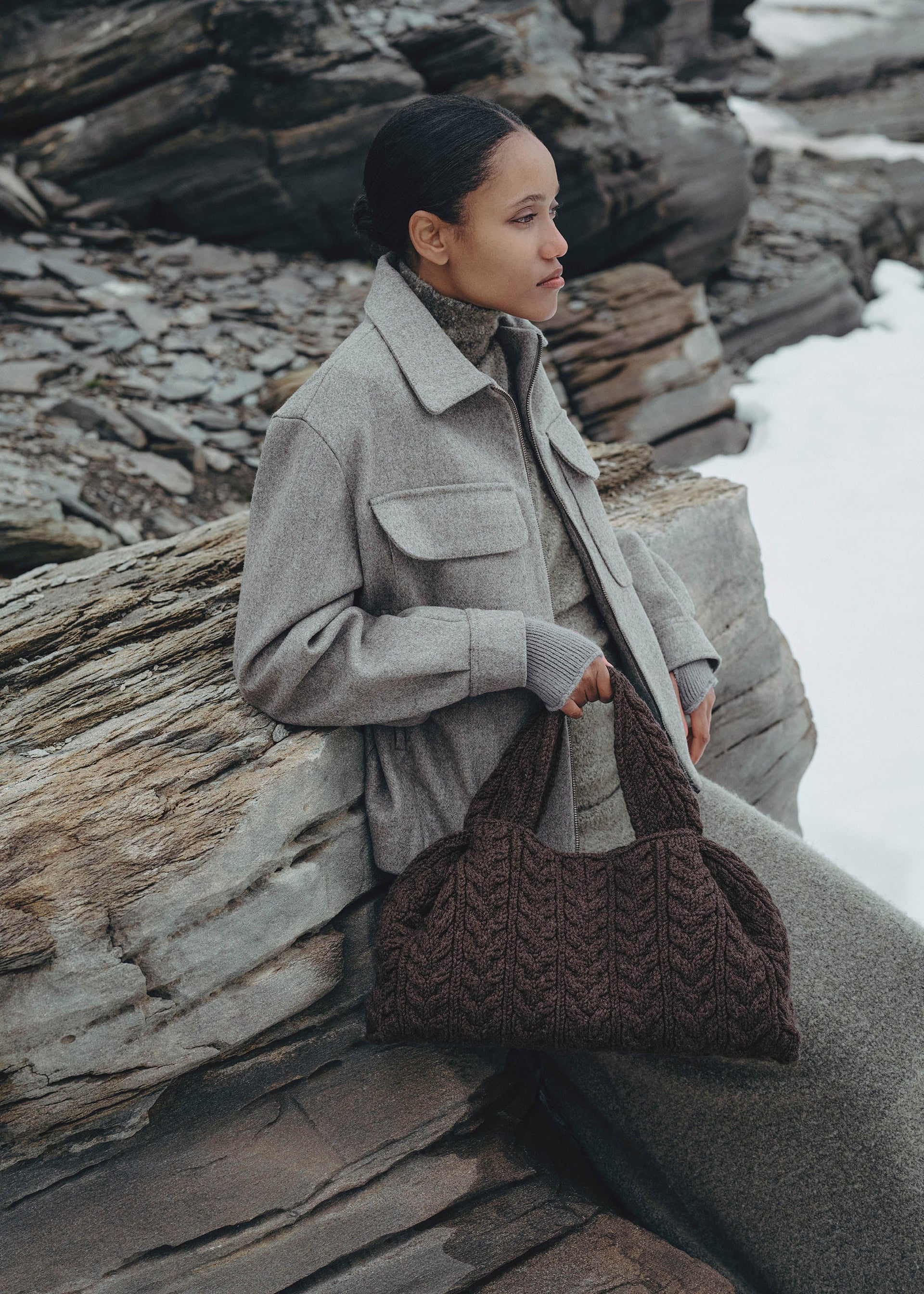 Numéro Neuf Large - Mérinos Ébène