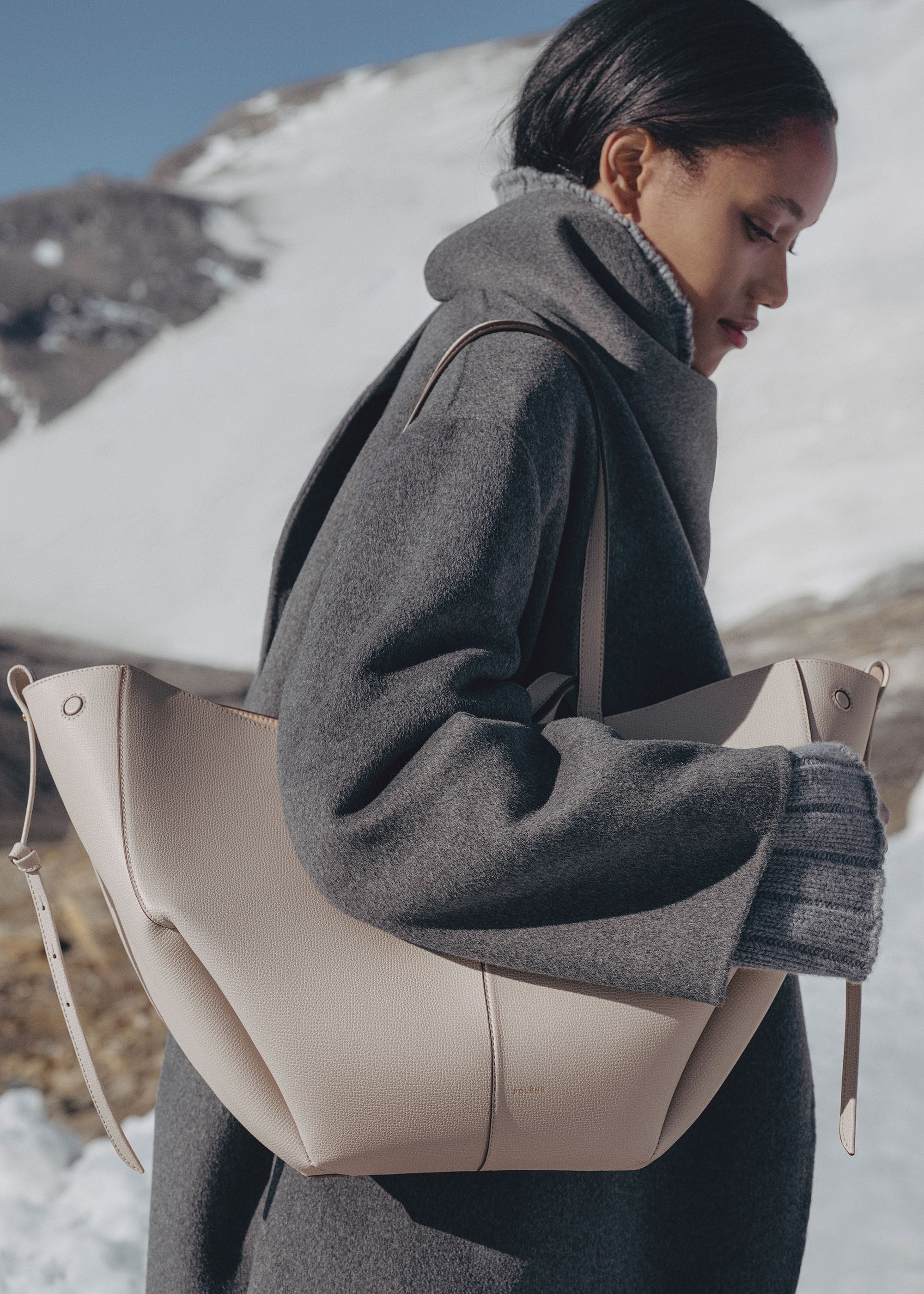Polène | Bag - Cyme - Textured Mist – Polène CA