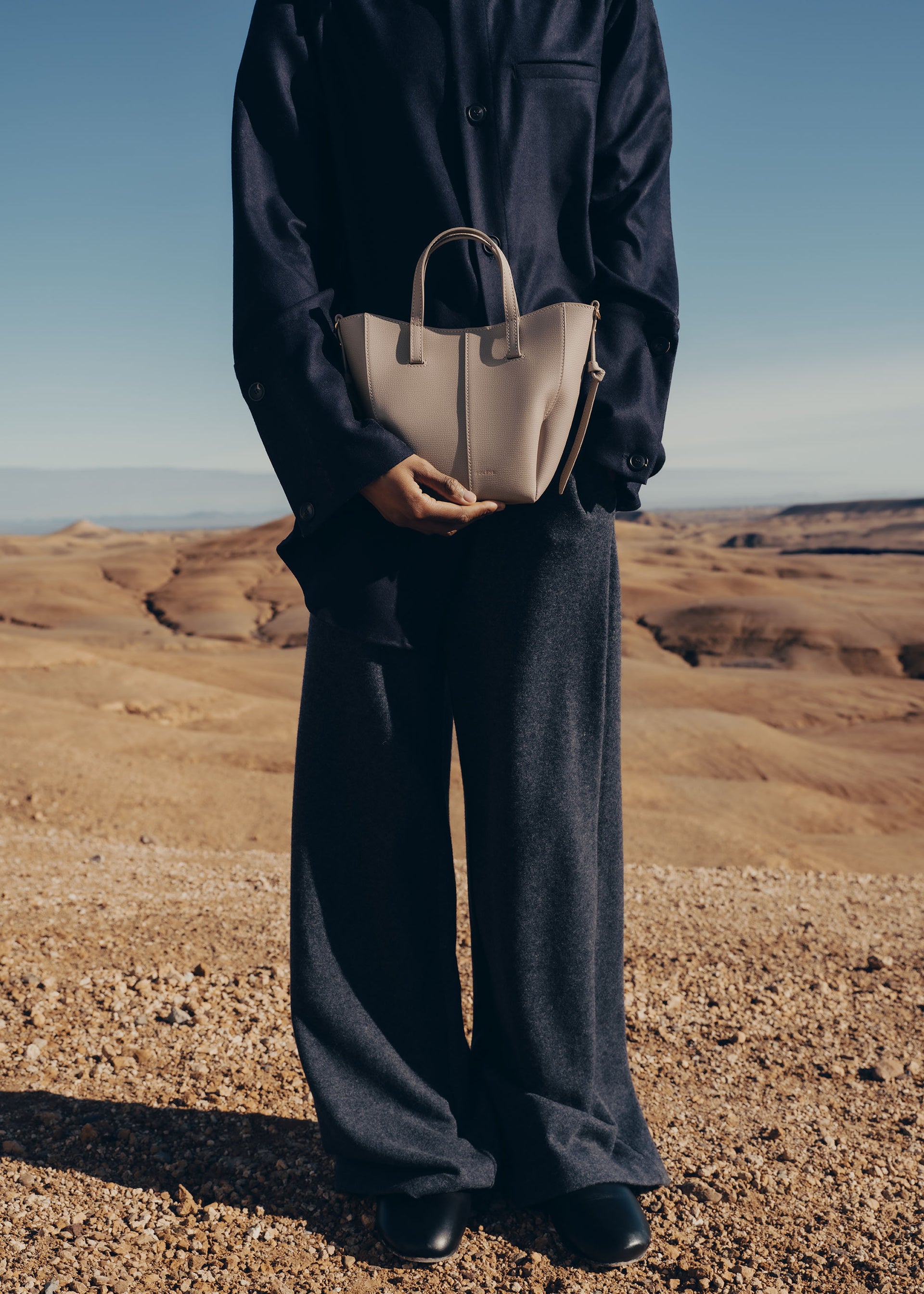 Cyme Tote Nano - Taupe Grainé