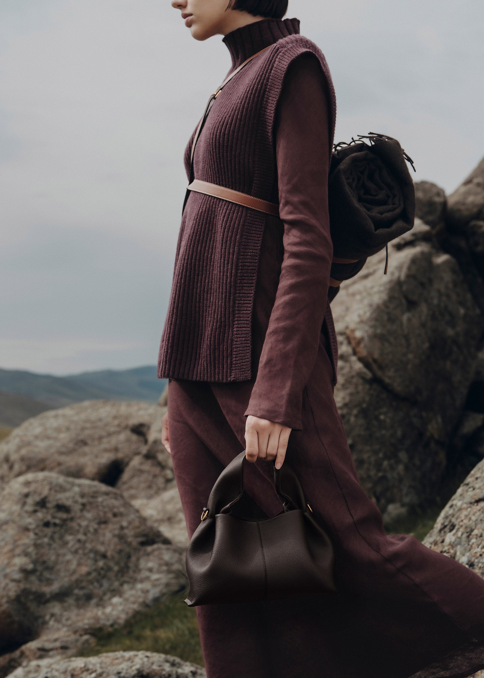 Polène | Bag - Numéro Neuf Mini - Textured Ebony – Polène CA