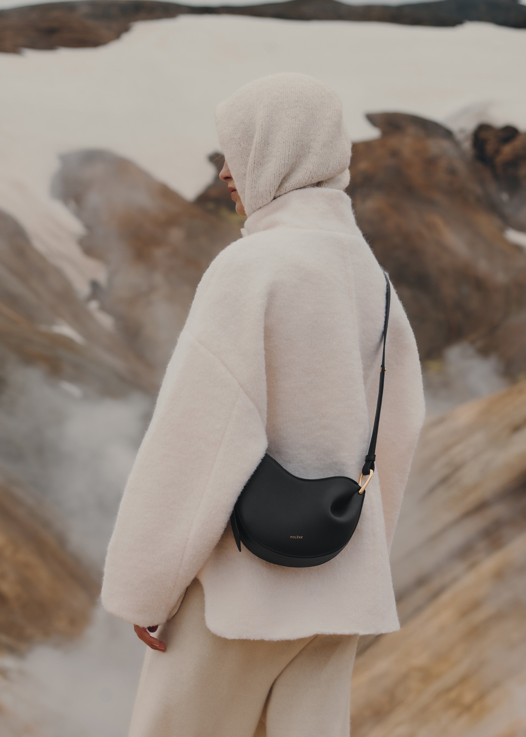 Polène | Bag - Tonca - Textured Black – Polène CA