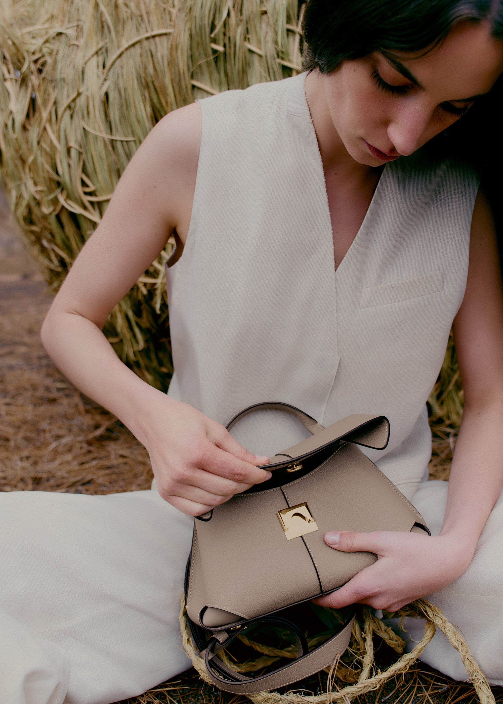 Polène | Bag - Mokki Mini - Taupe – Polène CA