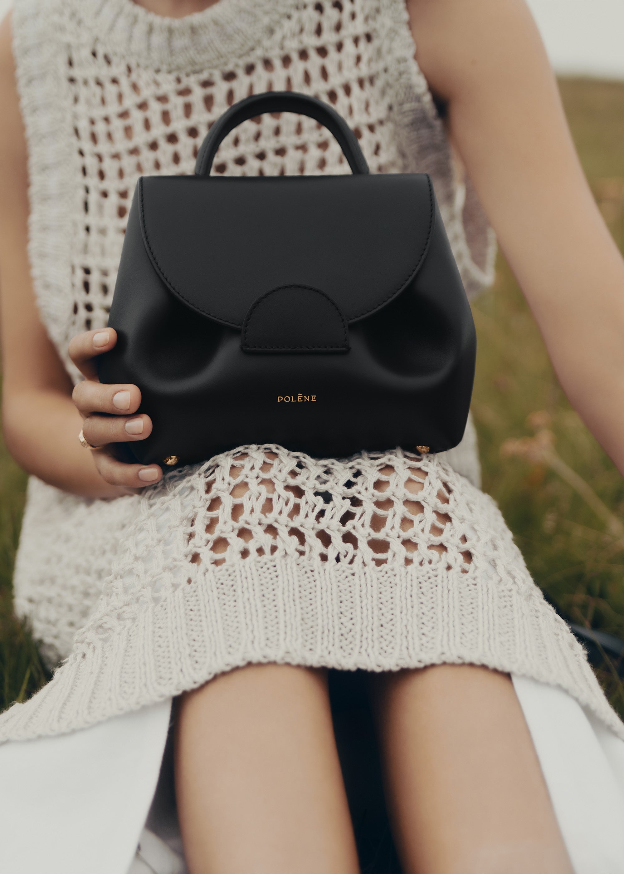 Polène | Bag - Numéro Un Nano - Smooth Black – Polène CA