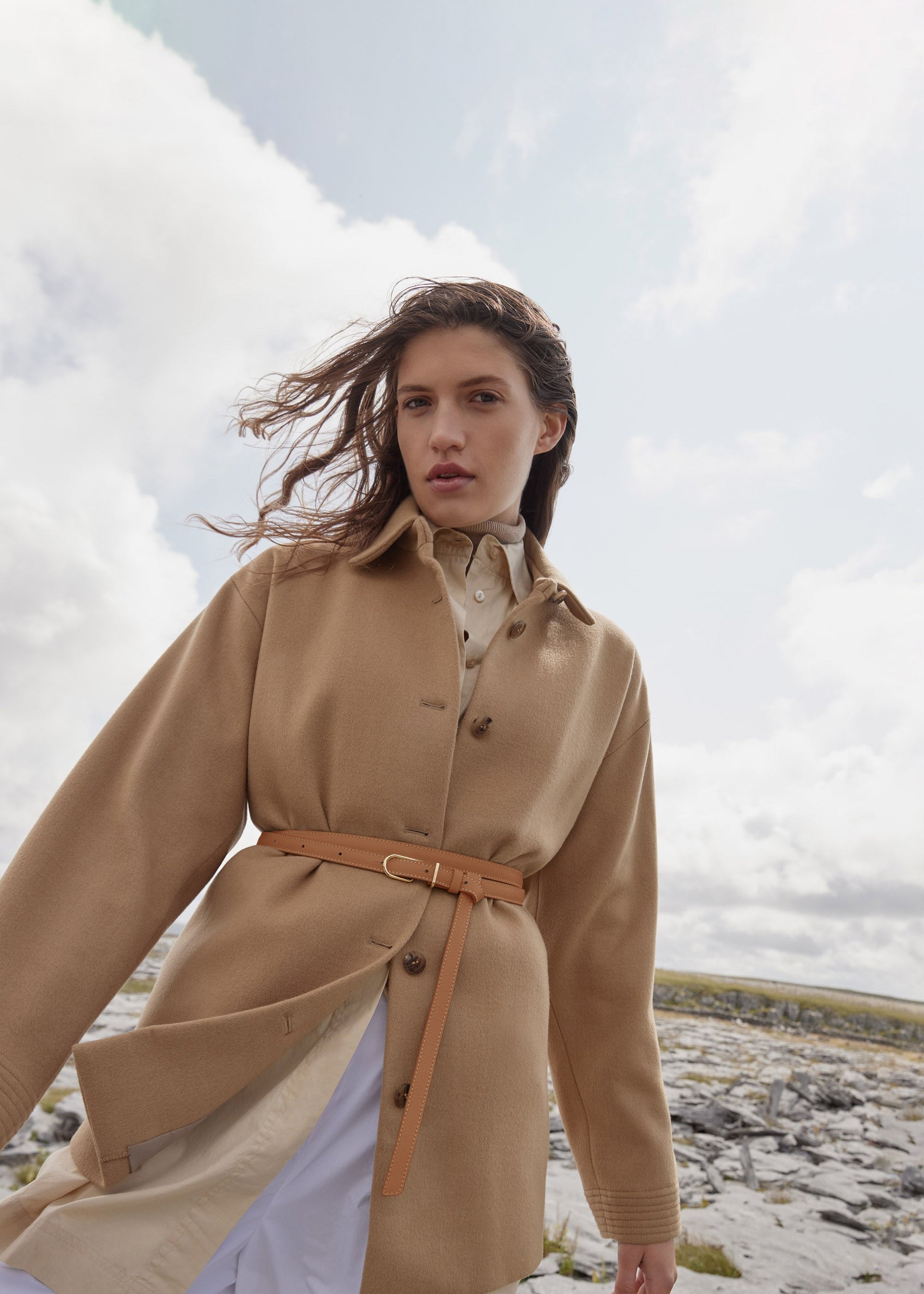 Ceinture Umi Fine - Camel Grainé