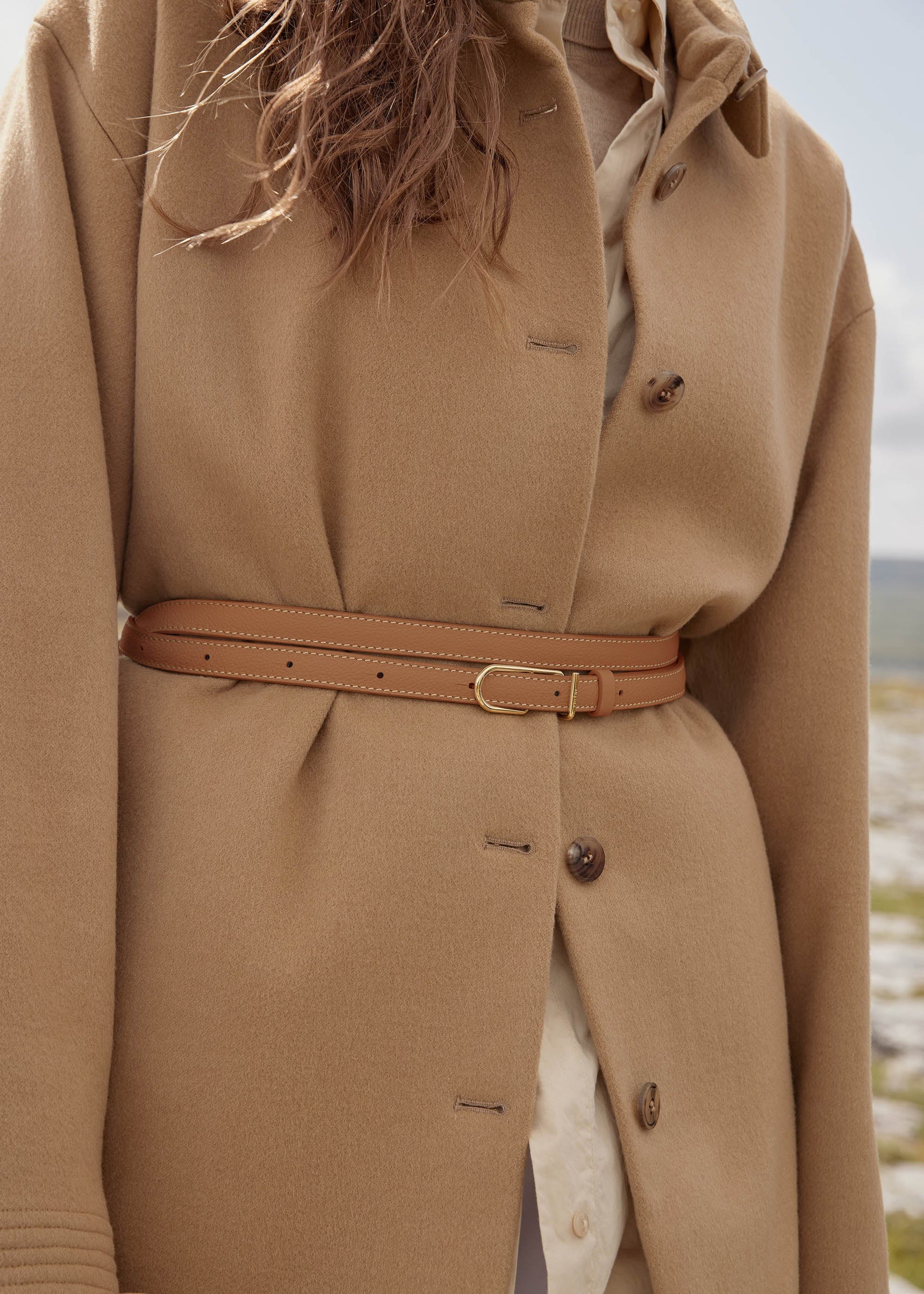 Ceinture Umi Fine - Camel Grainé