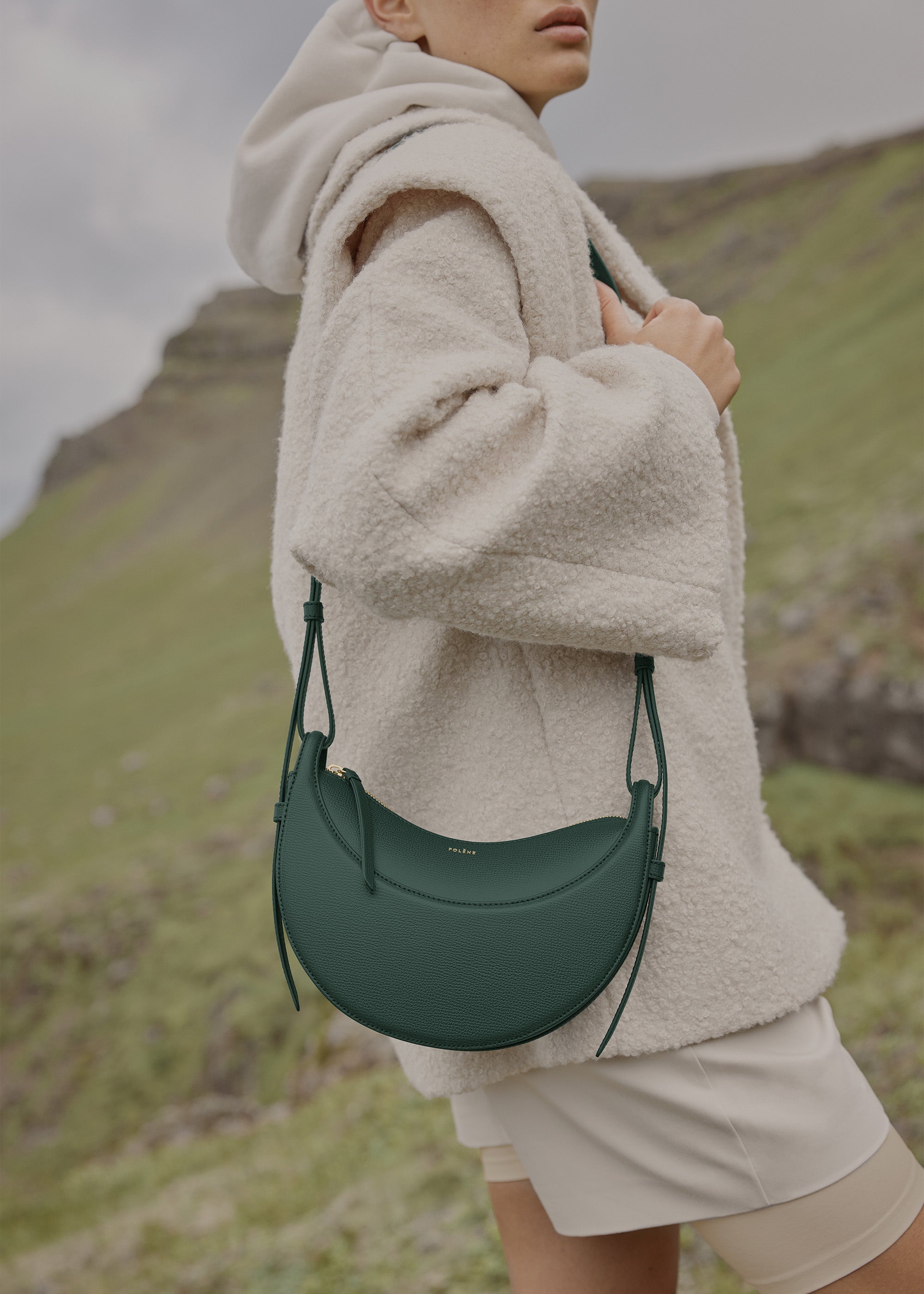 Polène | Bag - Numéro Dix - Textured Green – Polène CA