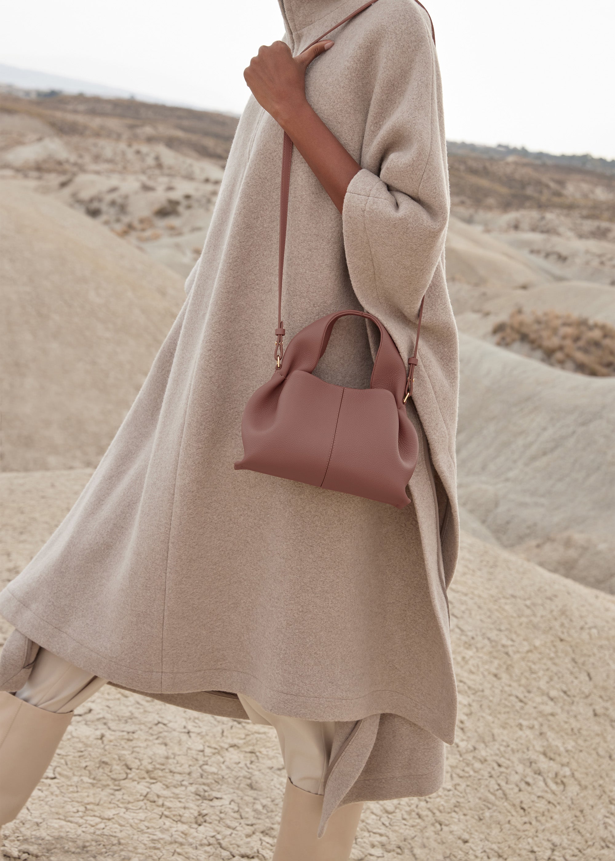 Polène | Bag - Numéro Neuf Mini - Textured Blush – Polène CA