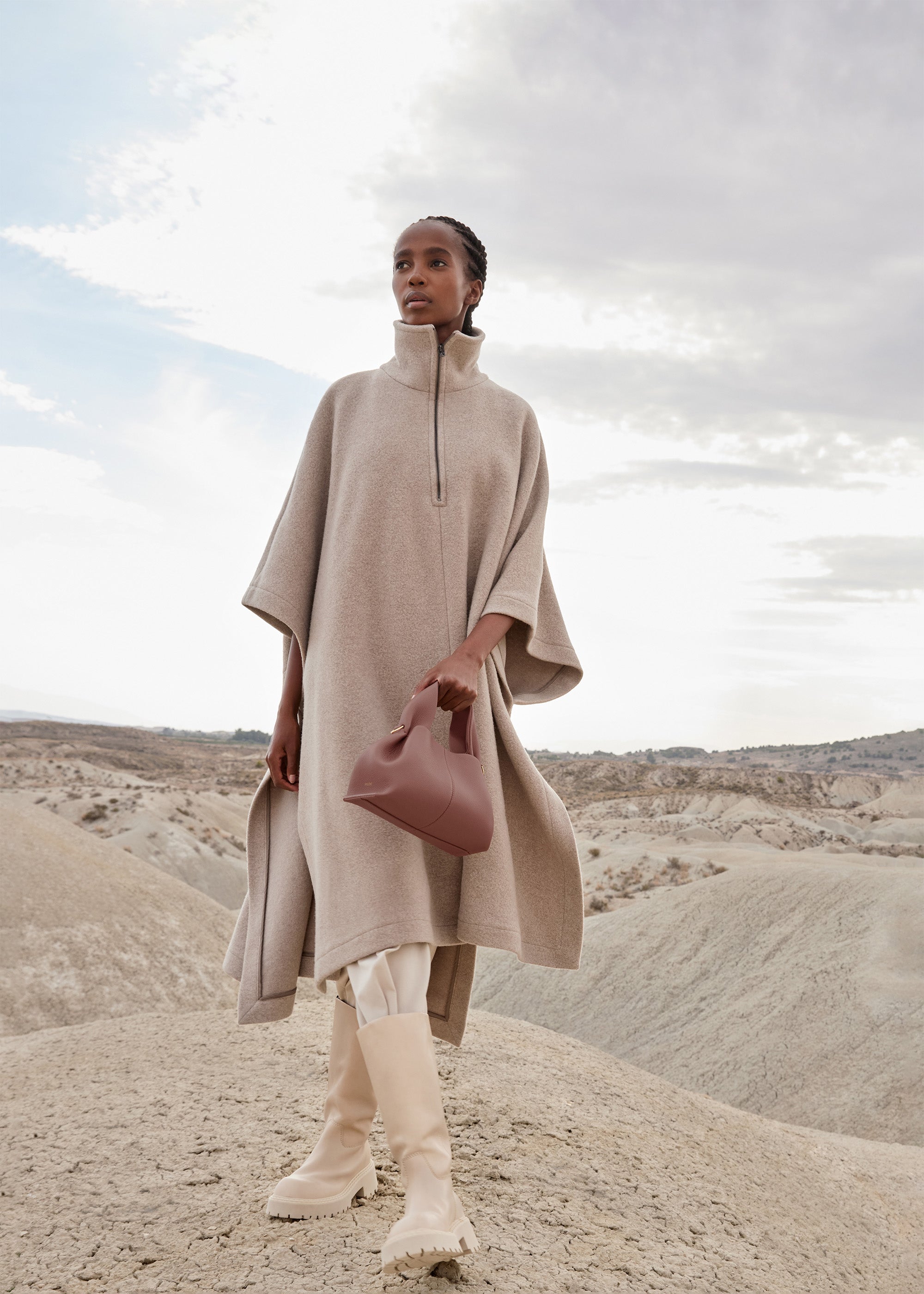 Polène | Bag - Numéro Neuf Mini - Textured Blush – Polène CA
