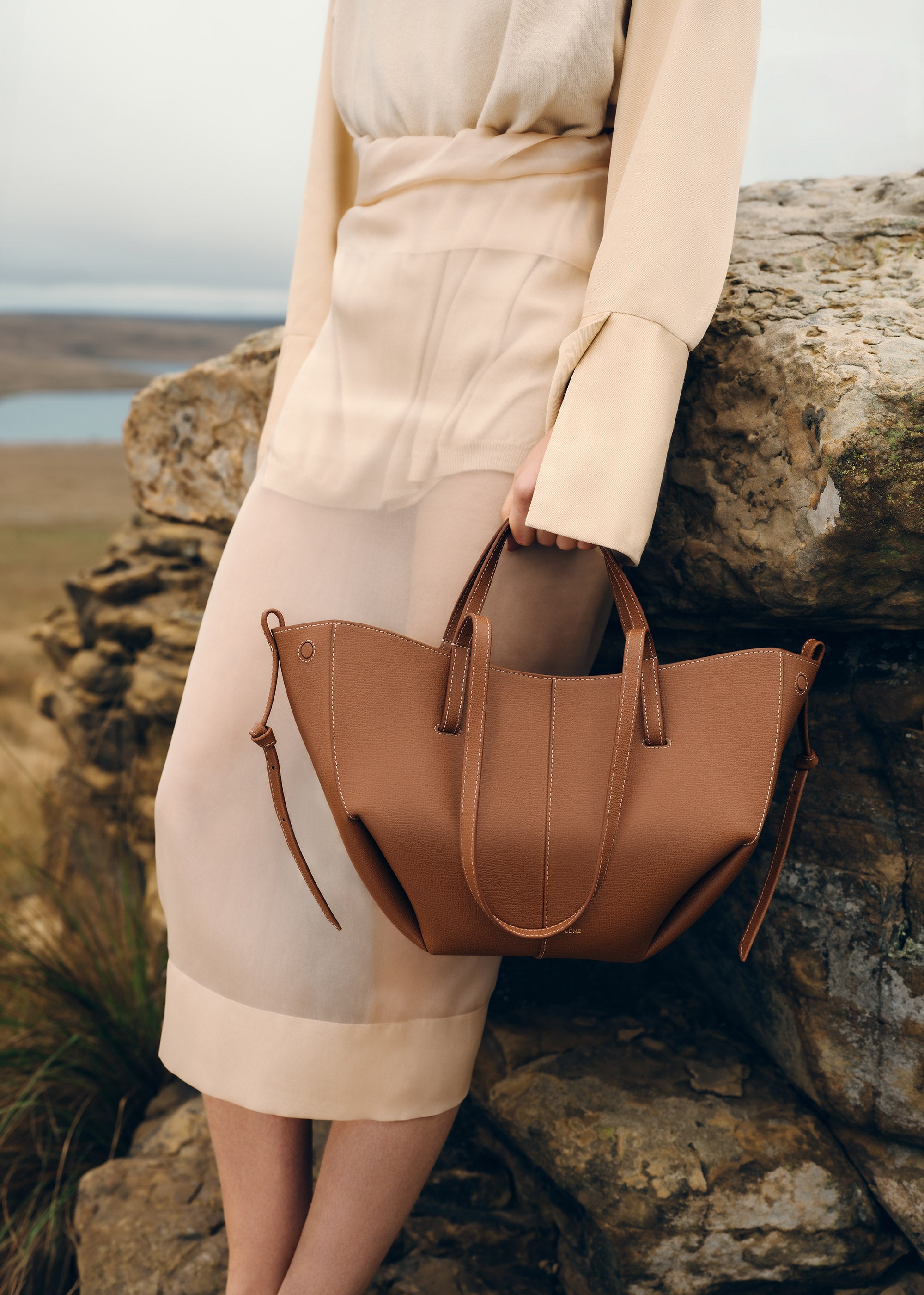 Polène | Bag - Cyme Mini - Textured Camel – Polène CA