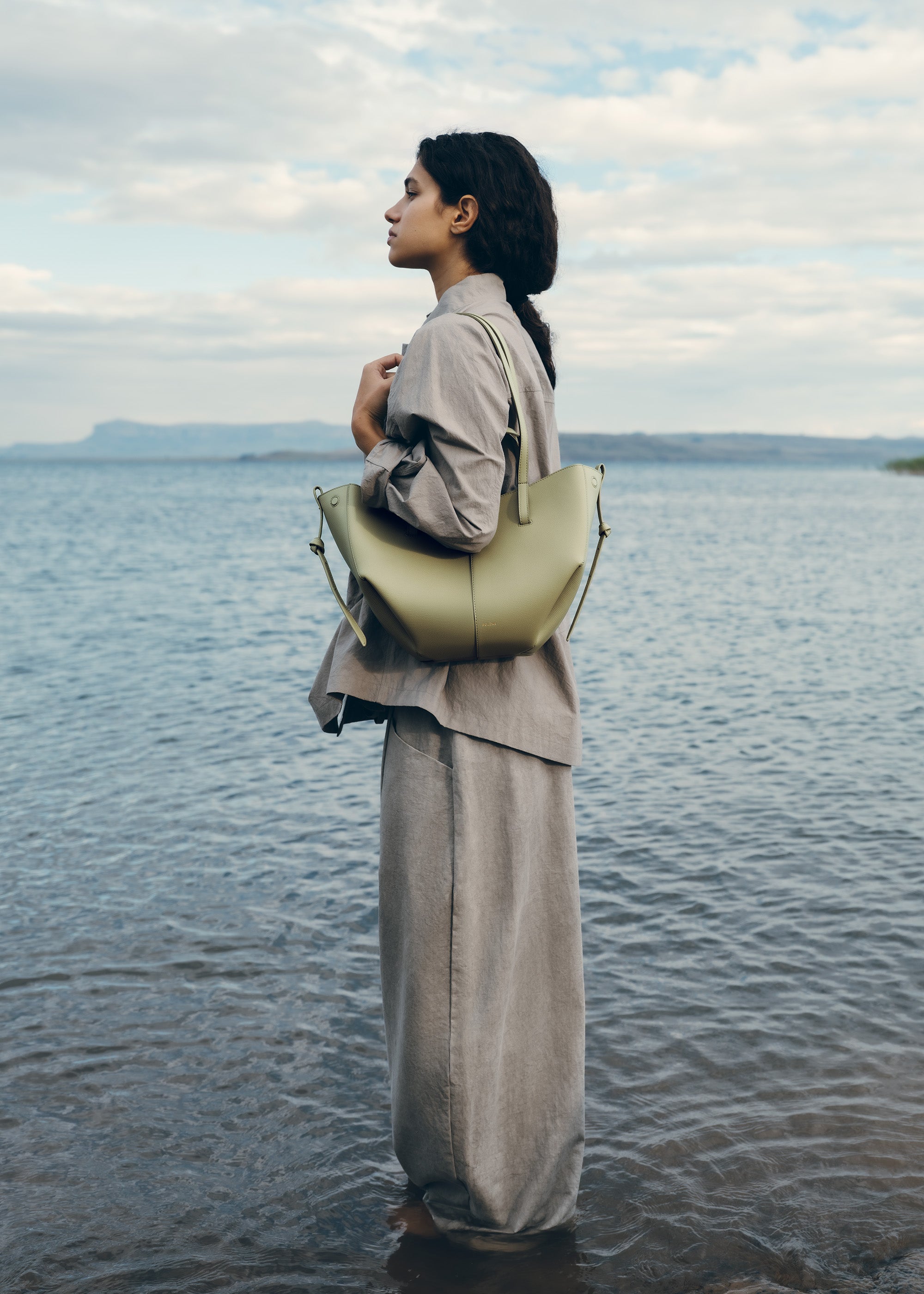 Polène | Bag - Cyme Mini - Textured Linden – Polène CA