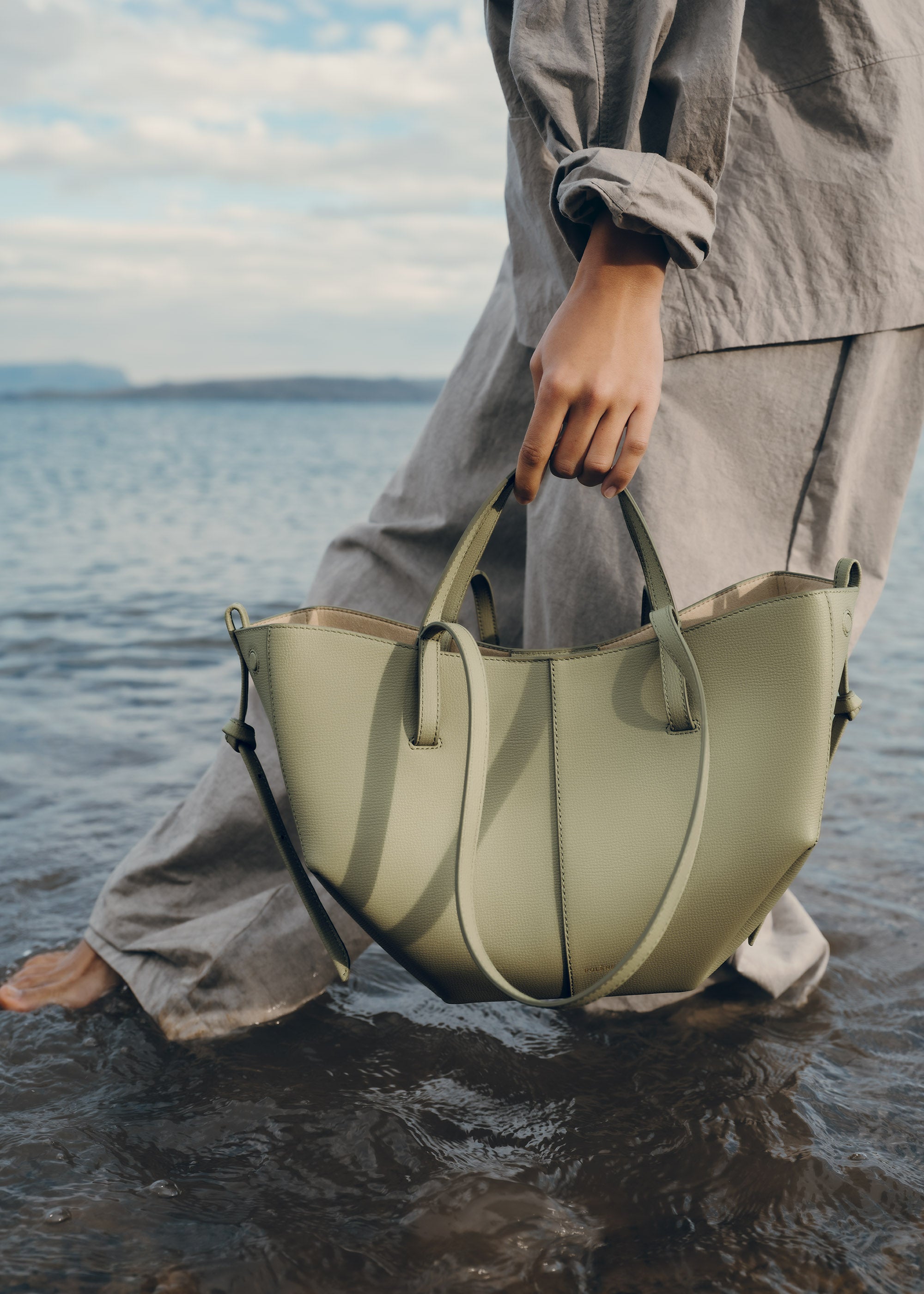 Polène | Bag - Cyme Mini - Textured Linden – Polène CA