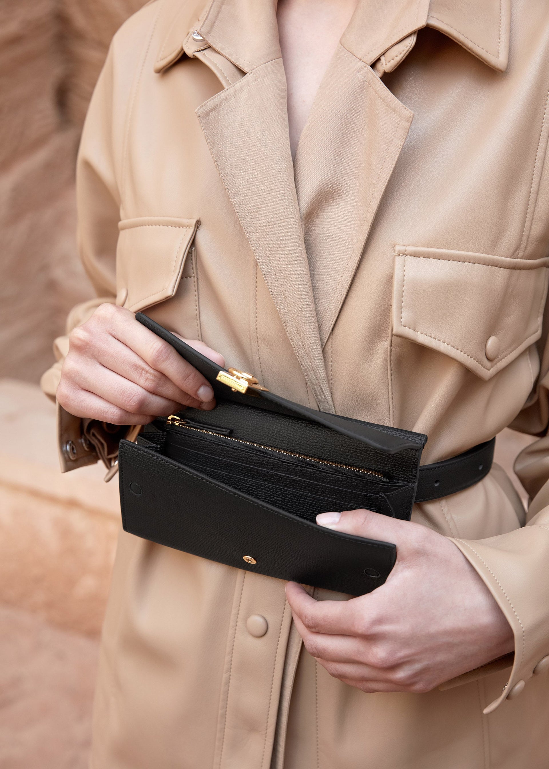 Portefeuille Ceinture Numéro Sept - Noir