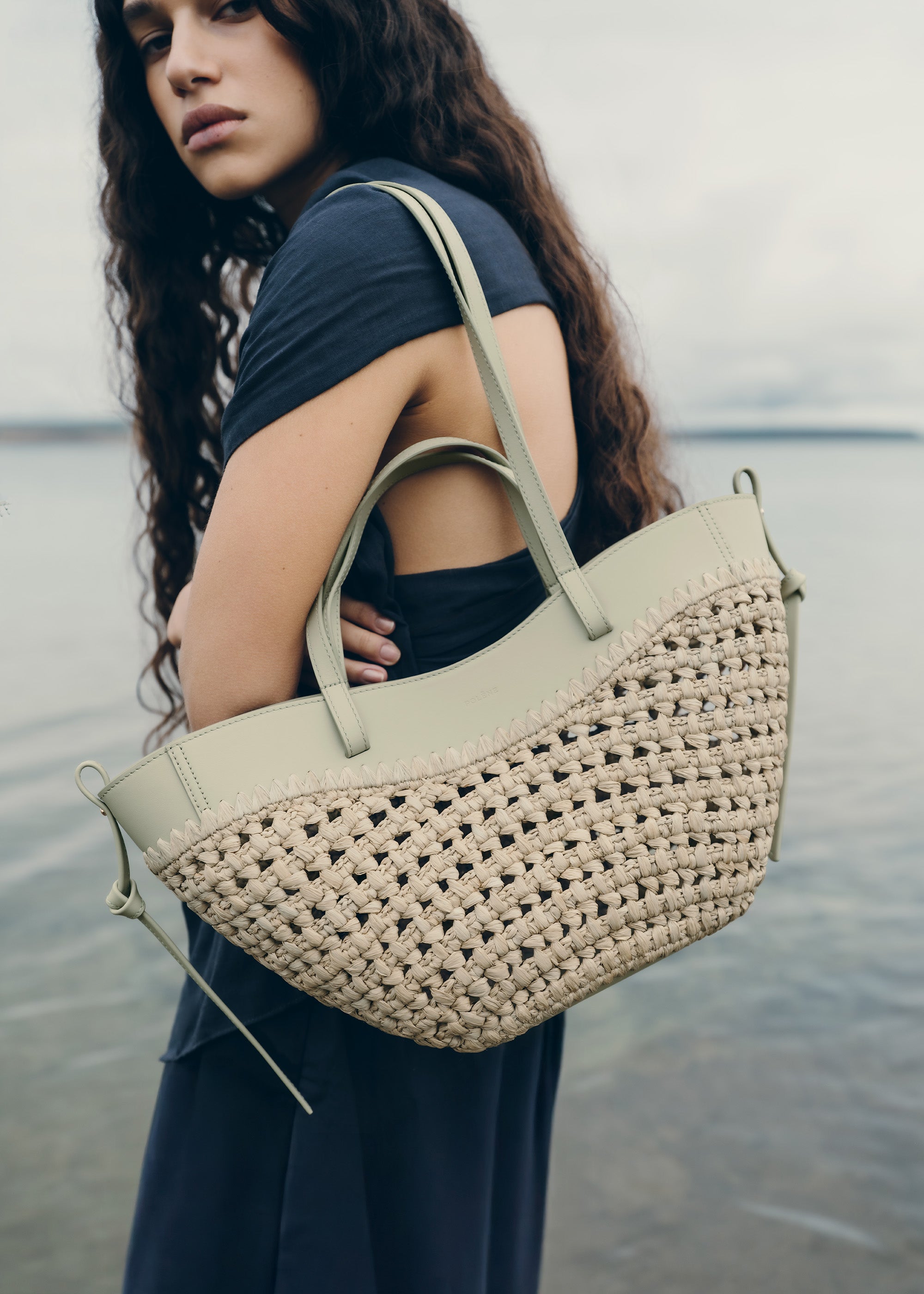 Polène | Bag - Cyme Mini - Raffia Laurel – Polène CA