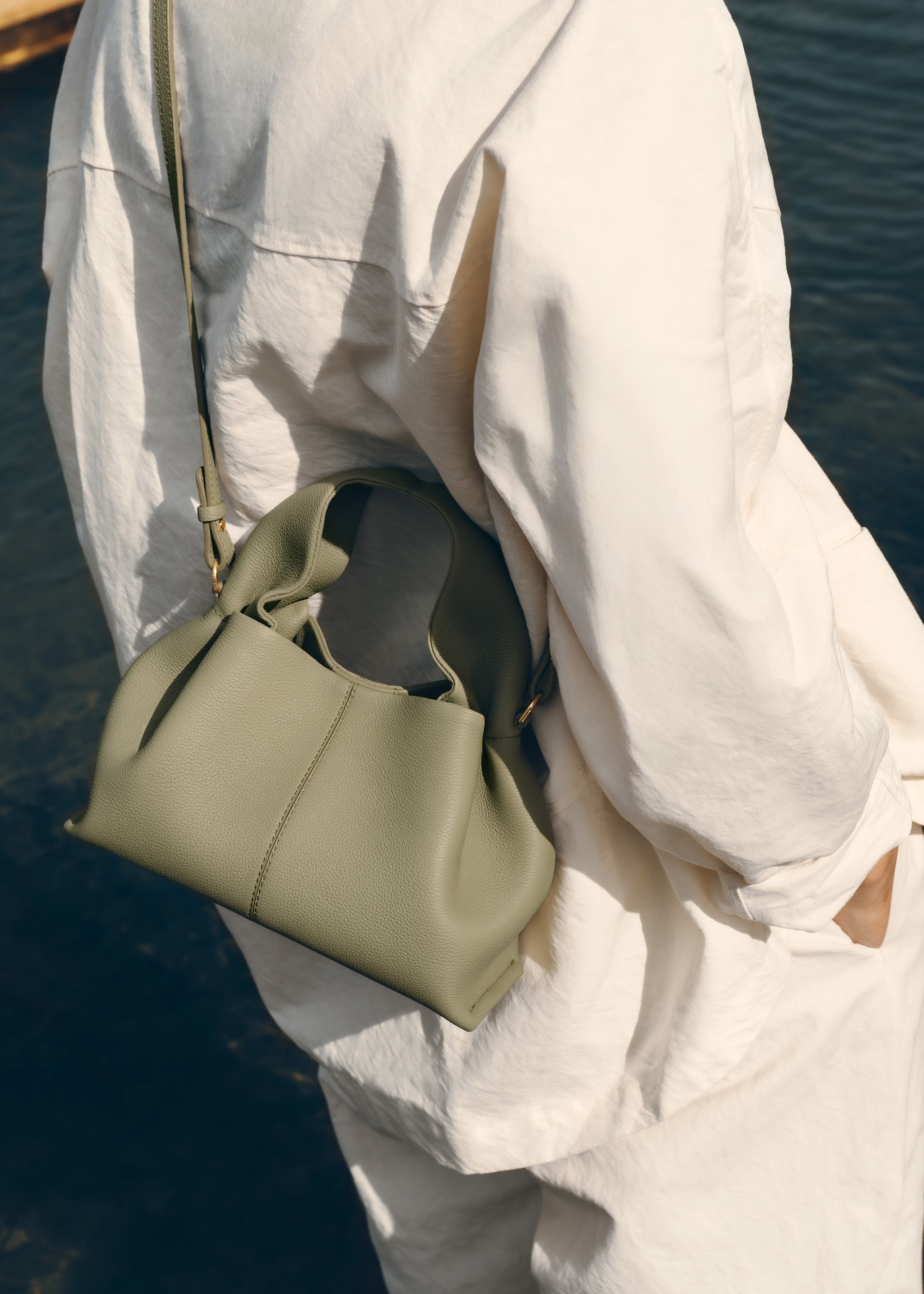 Polène | Bag - Numéro Neuf Mini - Textured Linden – Polène CA
