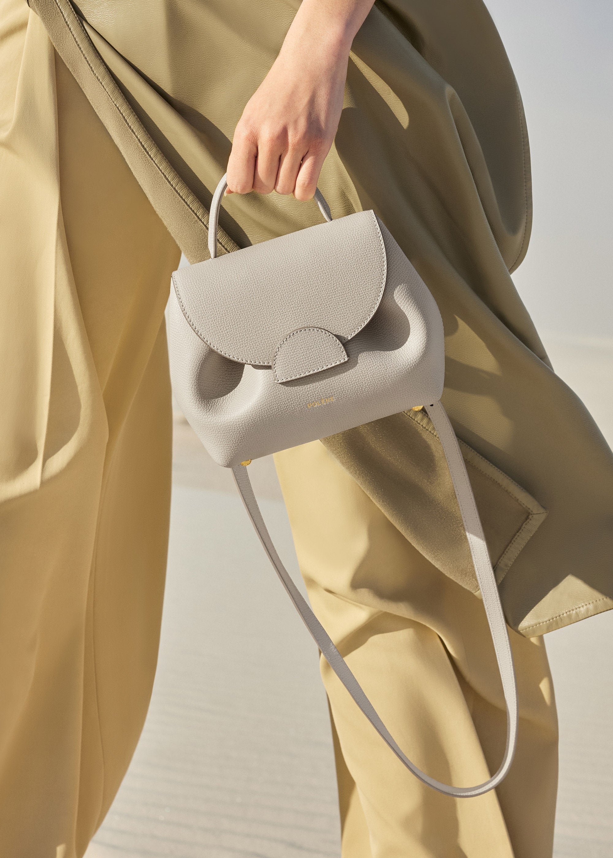 POLÈNE Numero Un Nano Polène | Bag - Numéro Un Nano - Textured Chalk – Polène CA
