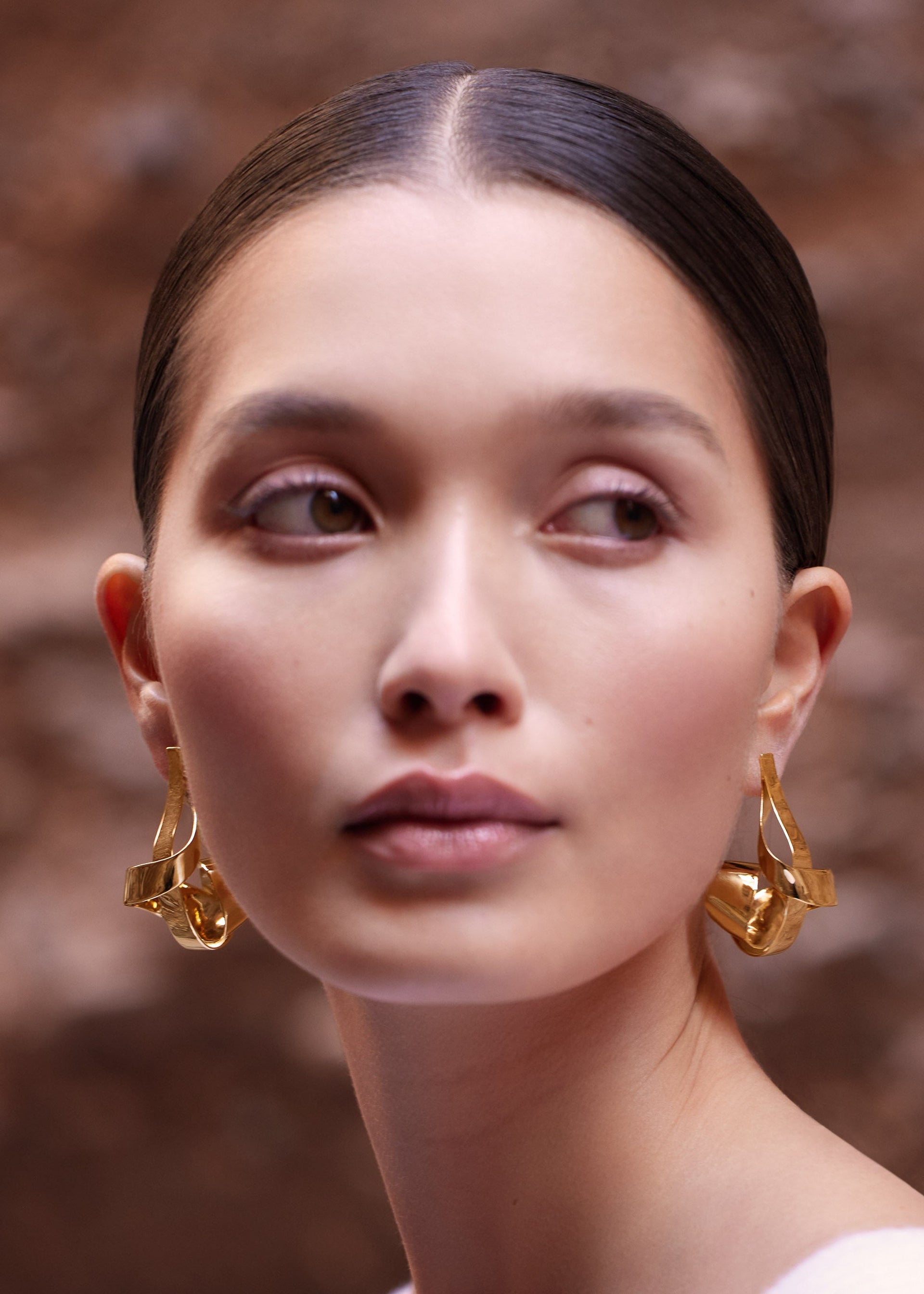 Boucles d’oreilles spirales Éole​ - Dorée à l’or 24 carats​