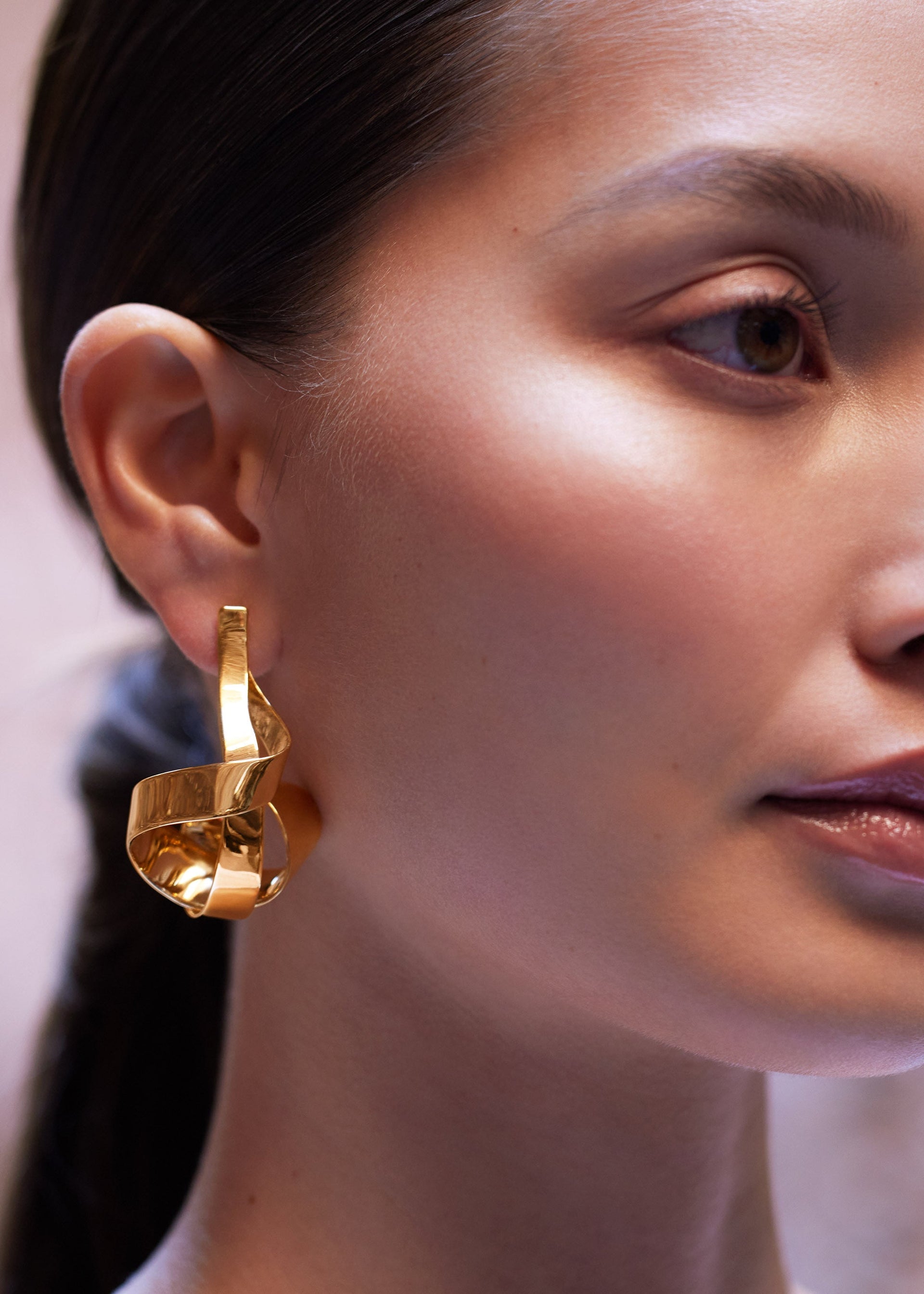 Boucles d’oreilles spirales Éole​ - Dorée à l’or 24 carats​