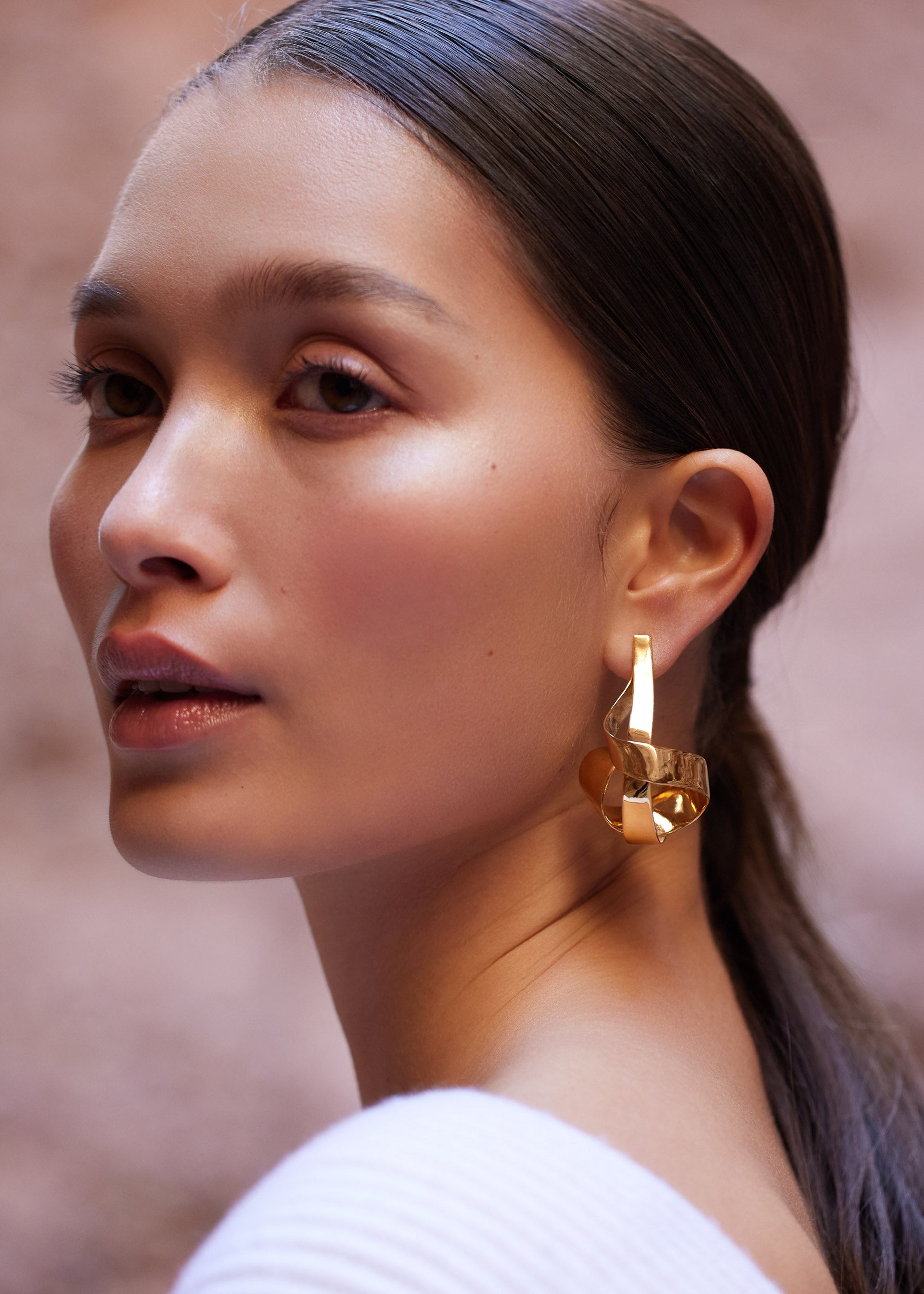 Boucles d’oreilles spirales Éole​ - Dorée à l’or 24 carats​