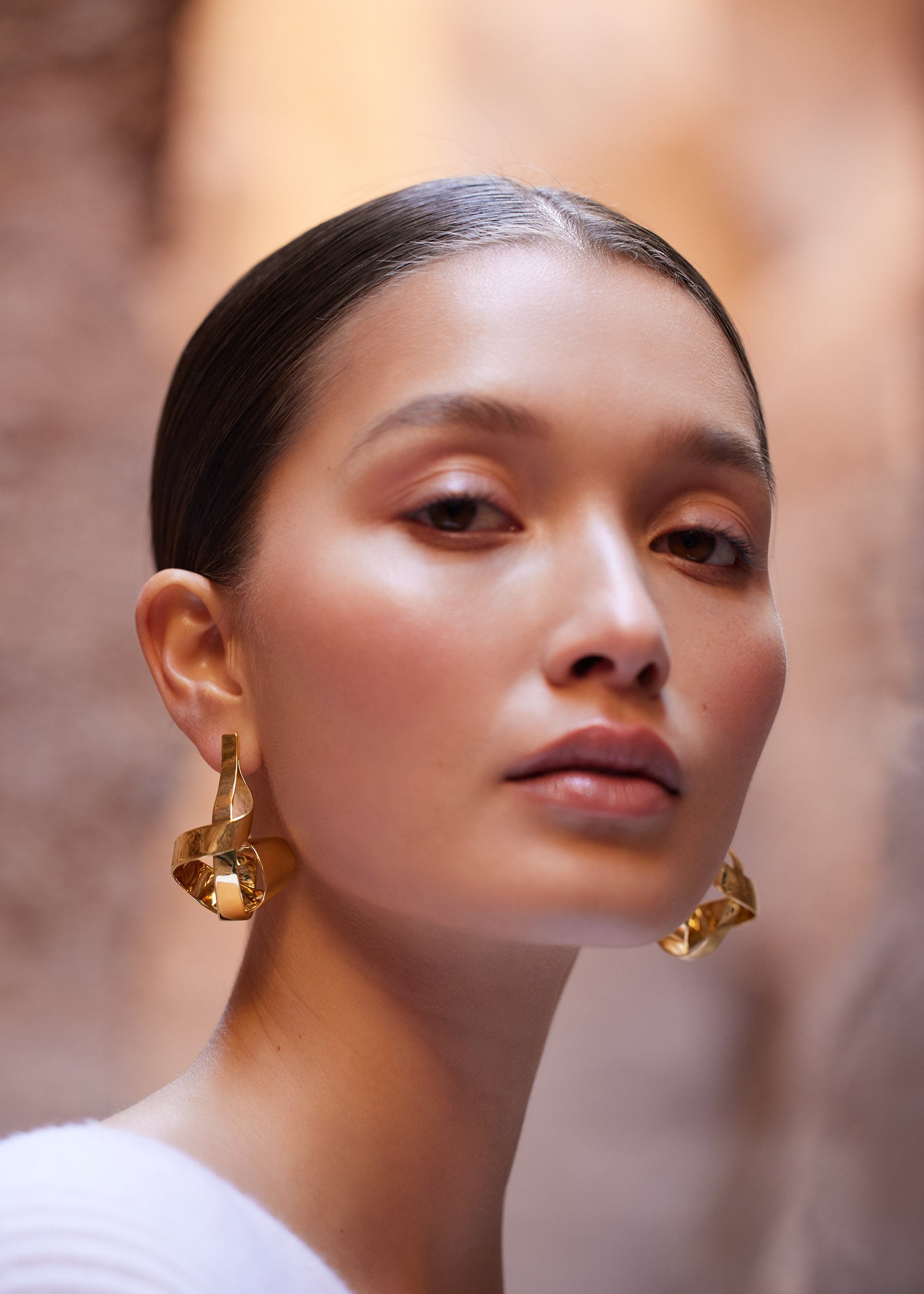Boucles d’oreilles spirales Éole​ - Dorée à l’or 24 carats​