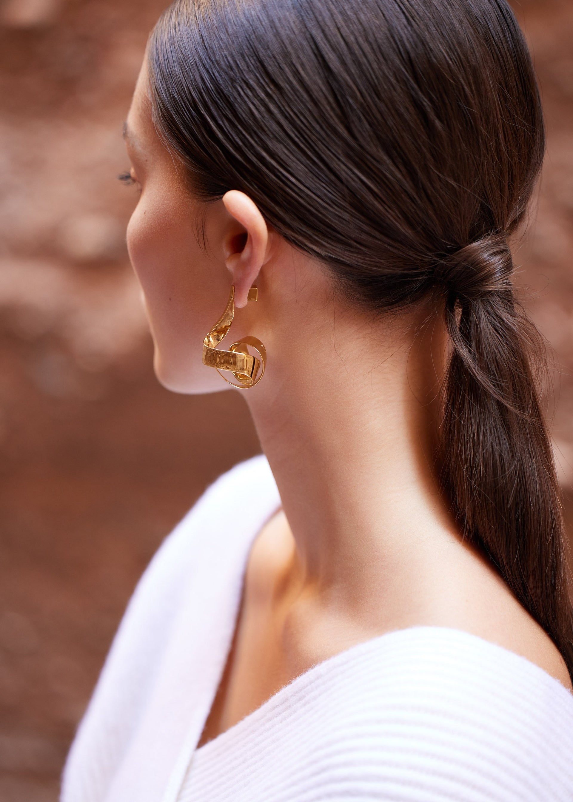 Boucles d’oreilles spirales Éole​ - Dorée à l’or 24 carats​