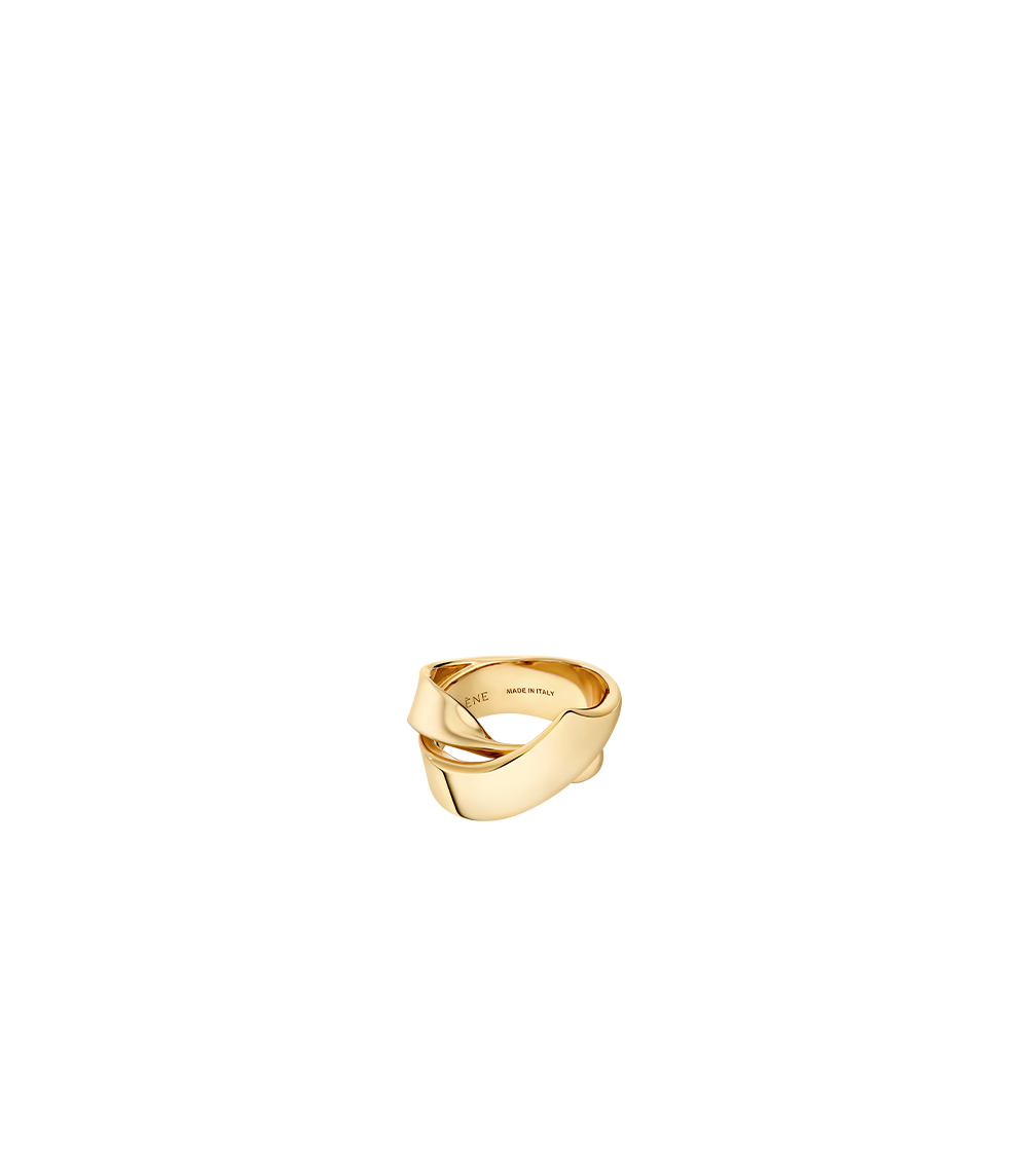 Bague Volute Éole - Dorée à l'or 24 carats