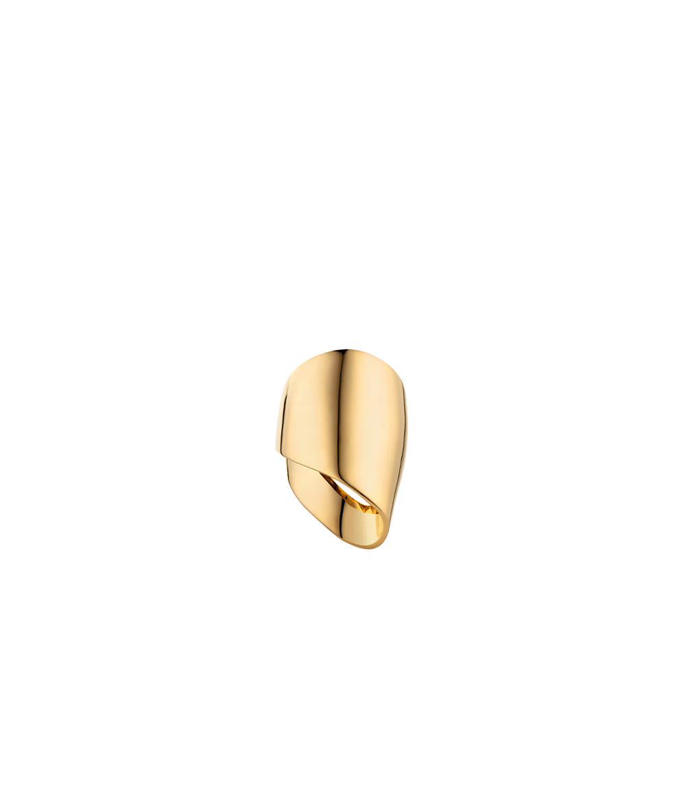 Bague drapée Éole​ - Dorée à l’or 24 carats